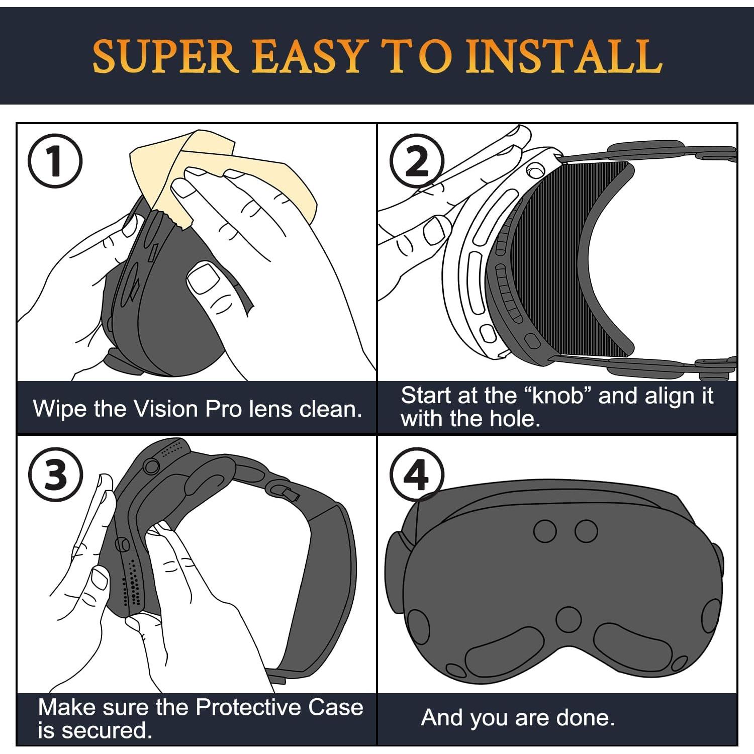 Funda Protectora TPU SOULWIT para Auriculares VR Apple Vision Pro