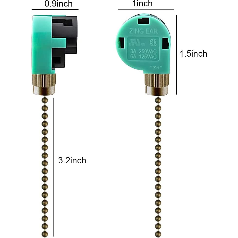 Interruptor de Cadena de Tirar Zing Ear ZE-268S6 3 Velocidades
