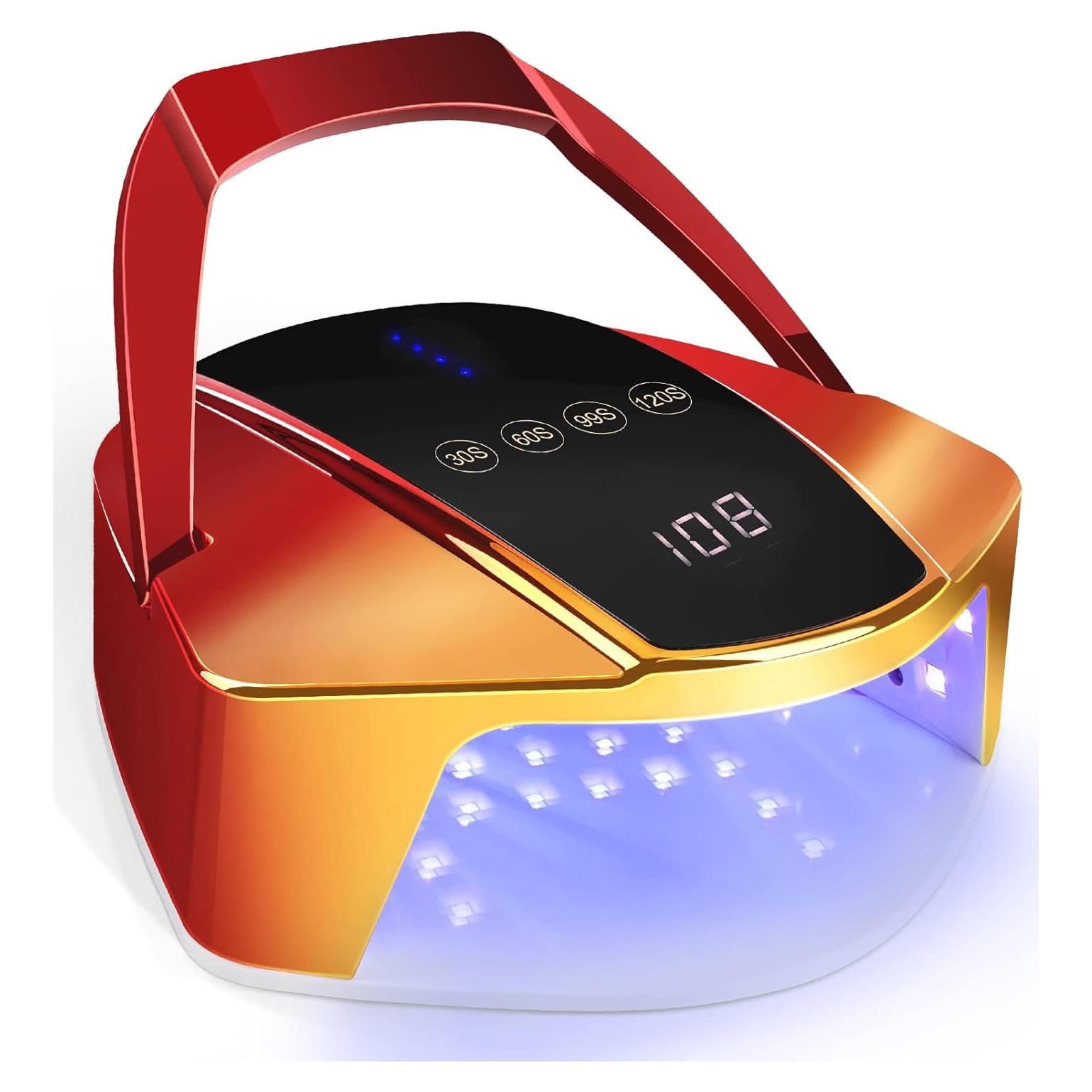 Lámpara de Uñas LED Inalámbrica LINSSY 96W Rojo con Mango