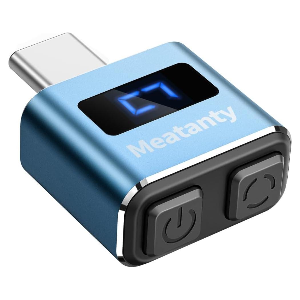 Mouse Jiggler Meatanty USB C Indetectable Azul con LED