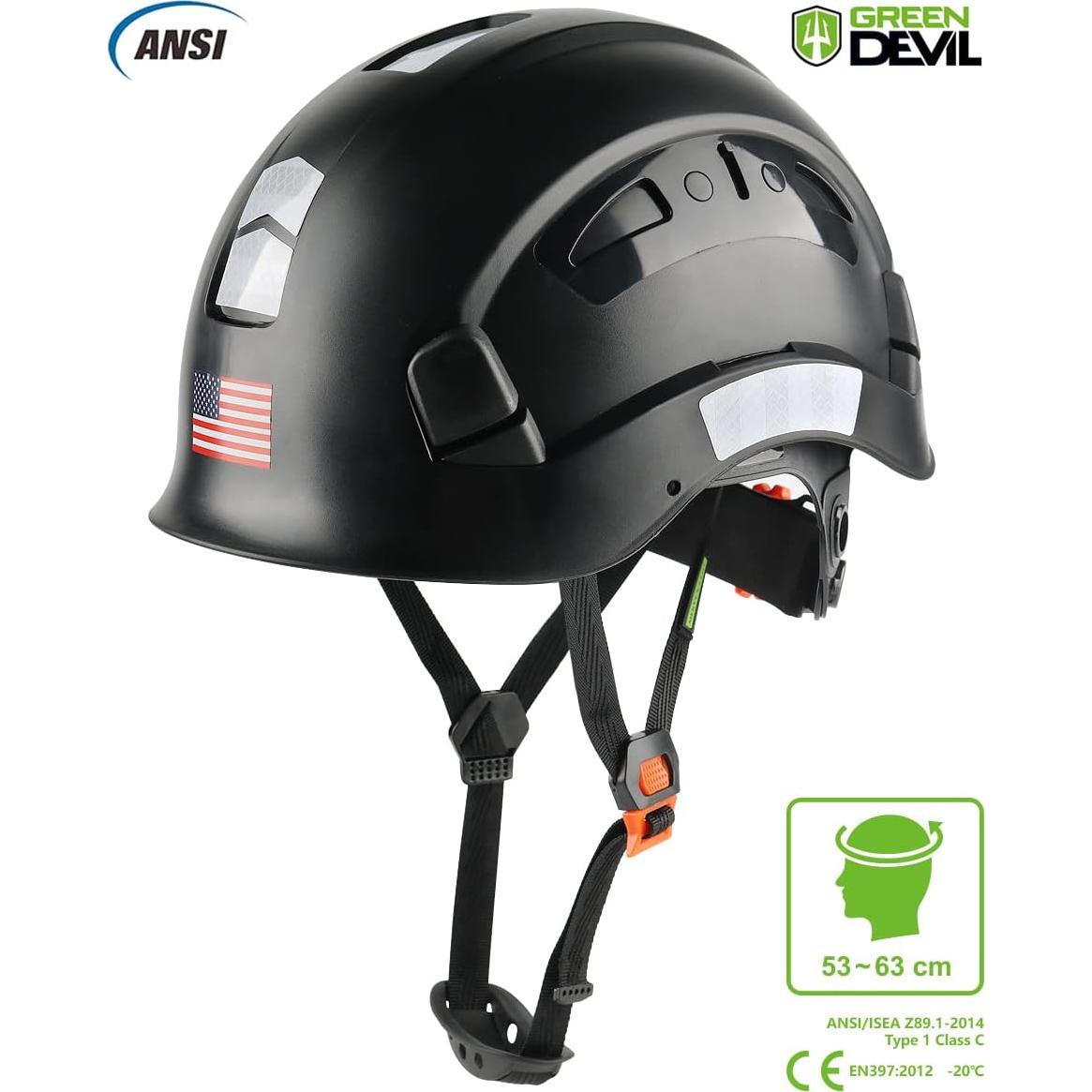 Casco de Seguridad GREEN DEVIL Mervex Vent Ajustable Negro