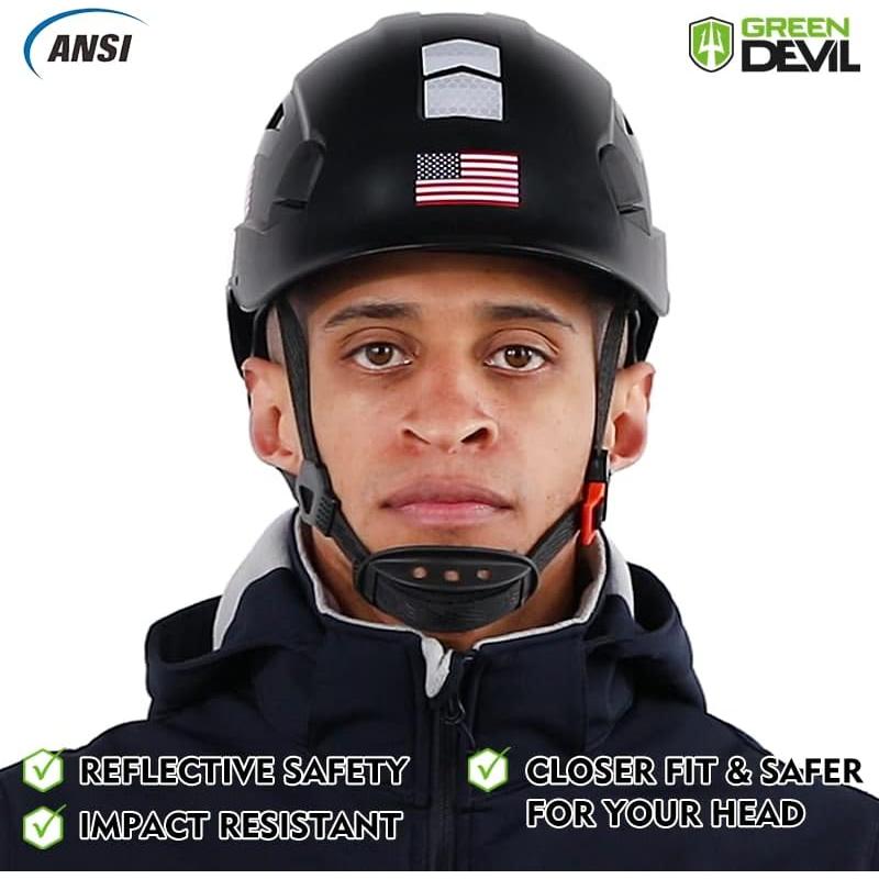 Casco de Seguridad GREEN DEVIL Mervex Vent Ajustable Negro