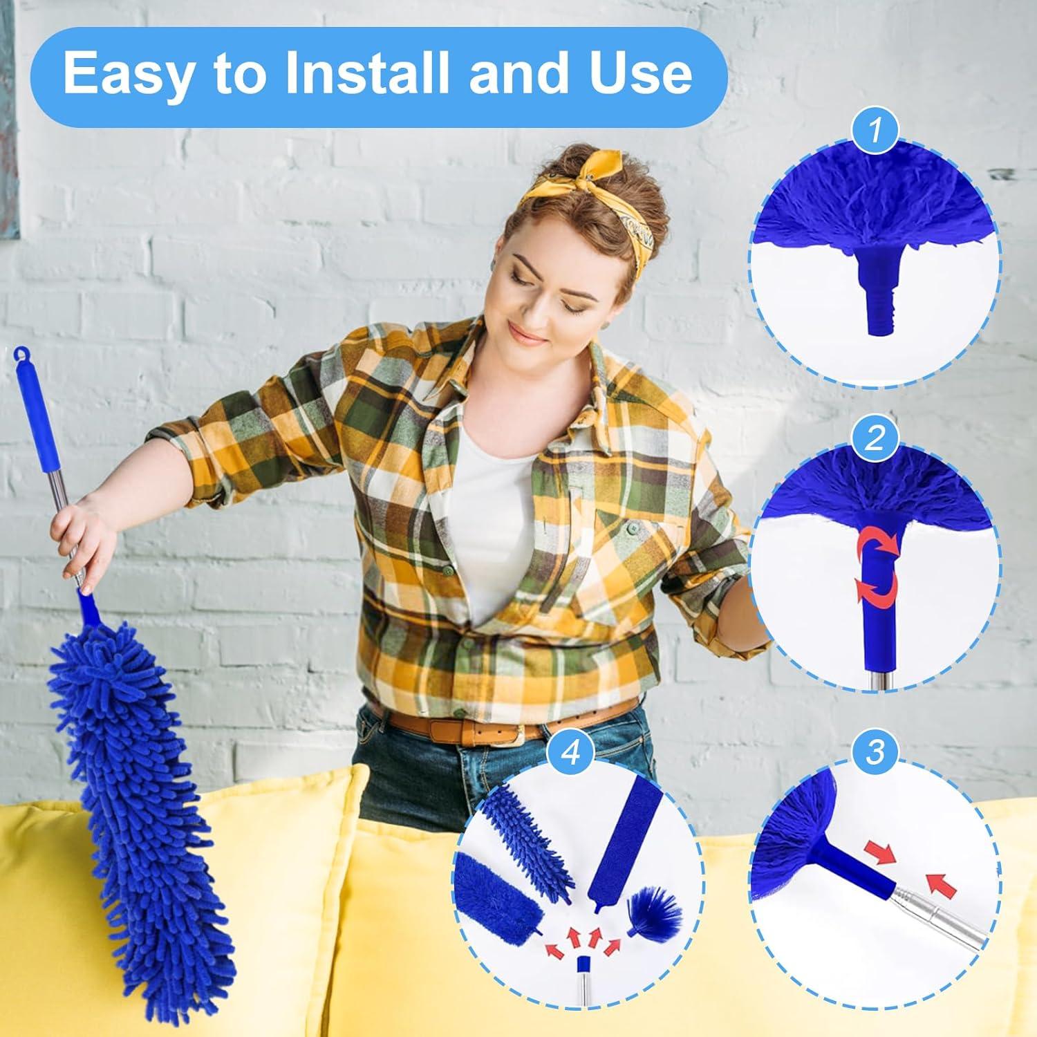 Kit de Plumero 5-en-1 Duraone con Mango Extensible 254 cm