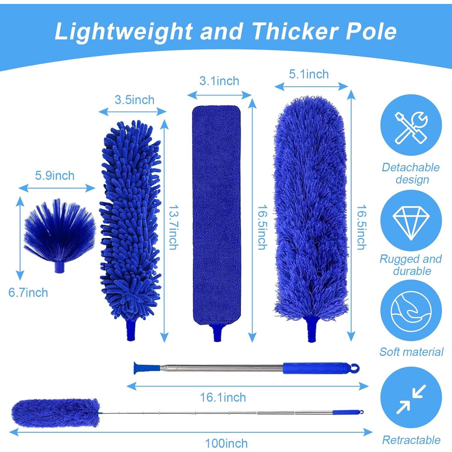 Kit de Plumero 5-en-1 Duraone con Mango Extensible 254 cm