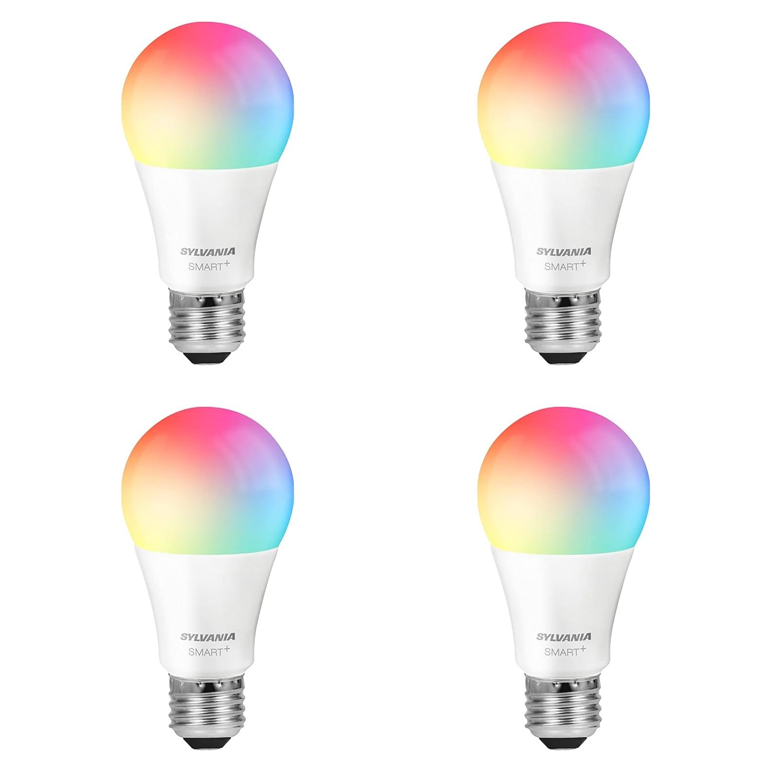 Bombilla LED inteligente SYLVANIA A19 Wifi 4 unidades 60W