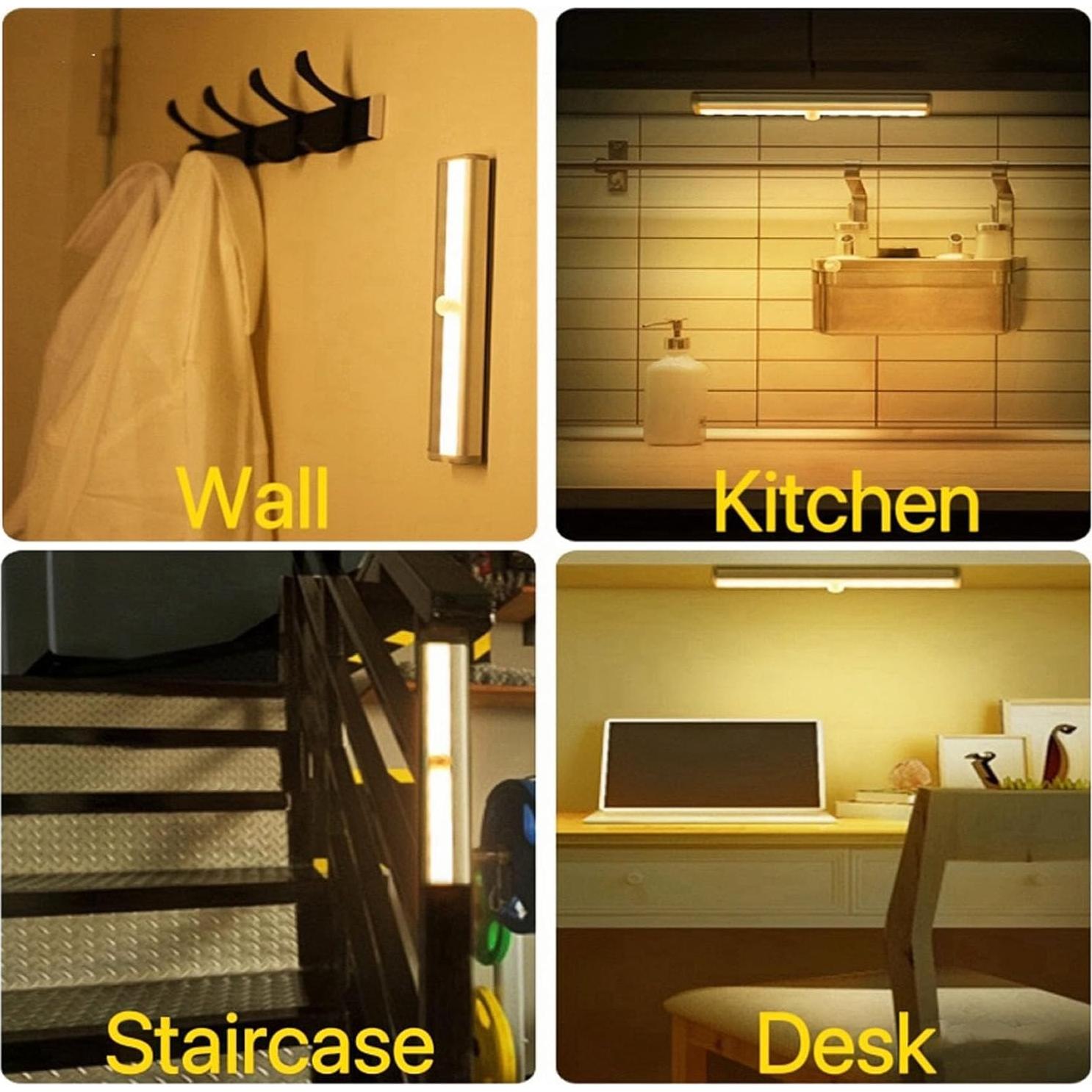 Luz LED de Paso con Sensor AUTIDEFY, 2 Pzas, Blanco Cálido