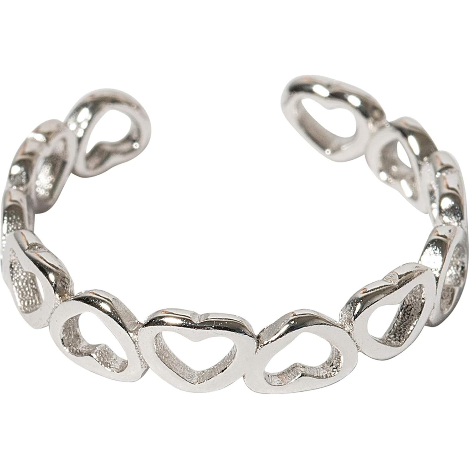 Anillo Abierto Ajustable de Plata Sólida 925 - Set de 4 Diseños