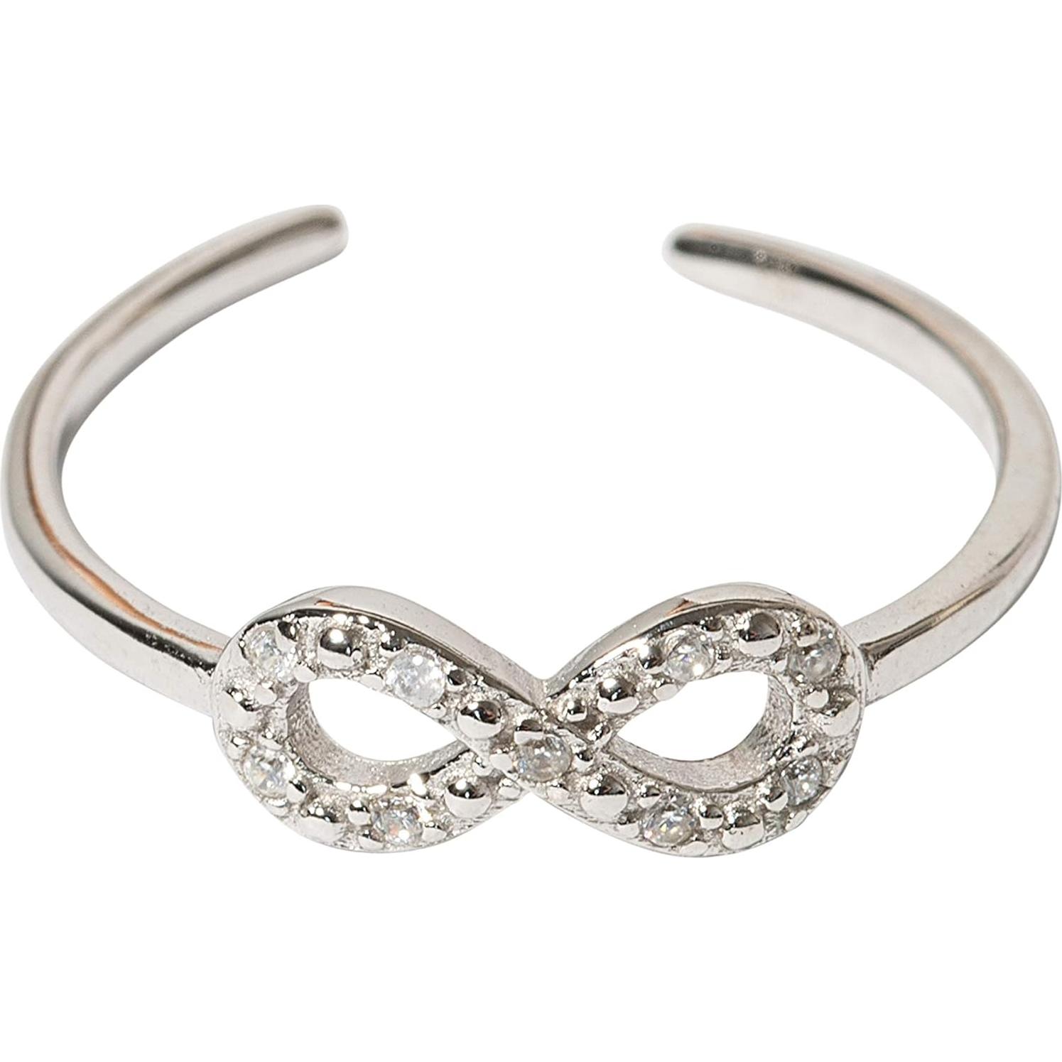 Anillo Abierto Ajustable de Plata Sólida 925 - Set de 4 Diseños