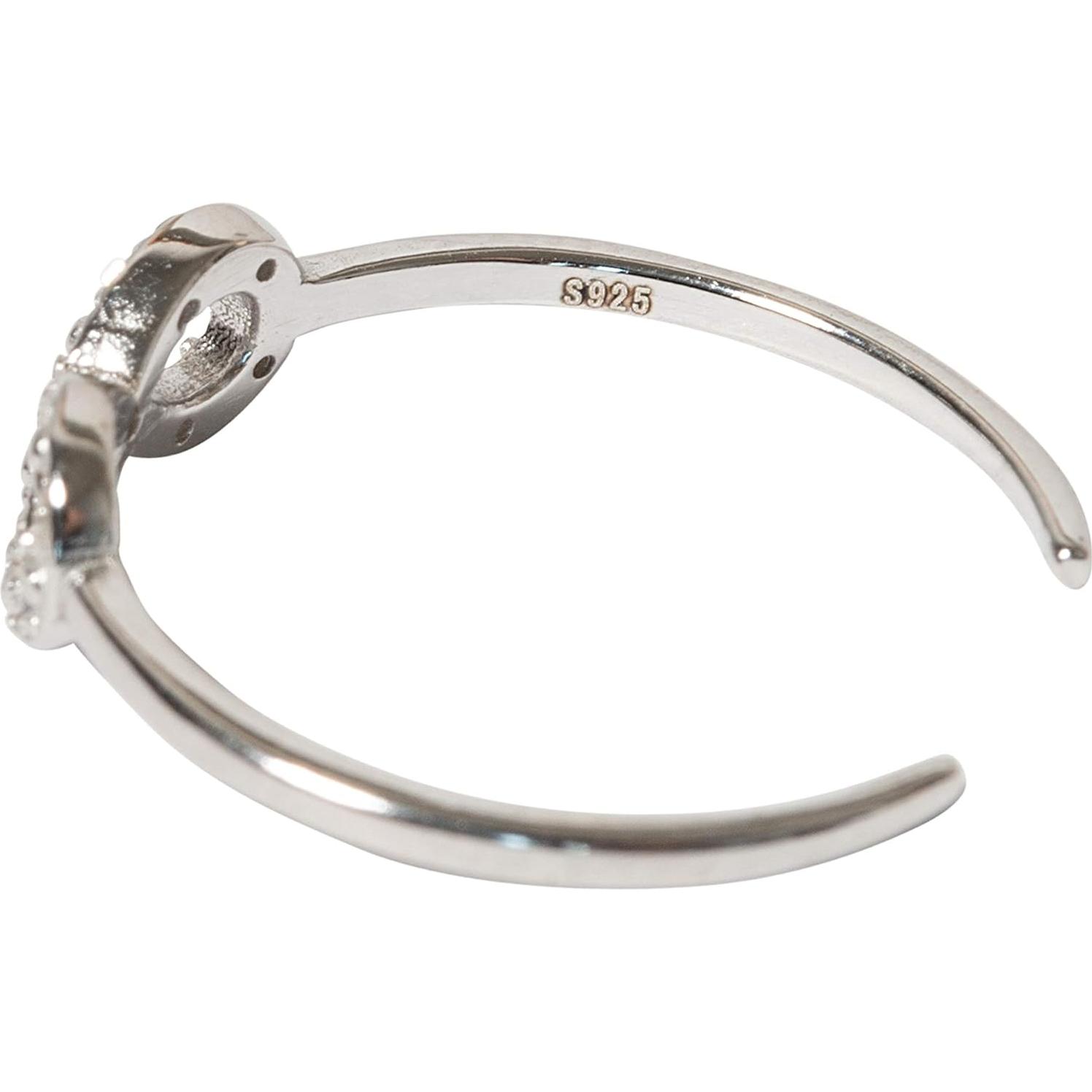 Anillo Abierto Ajustable de Plata Sólida 925 - Set de 4 Diseños