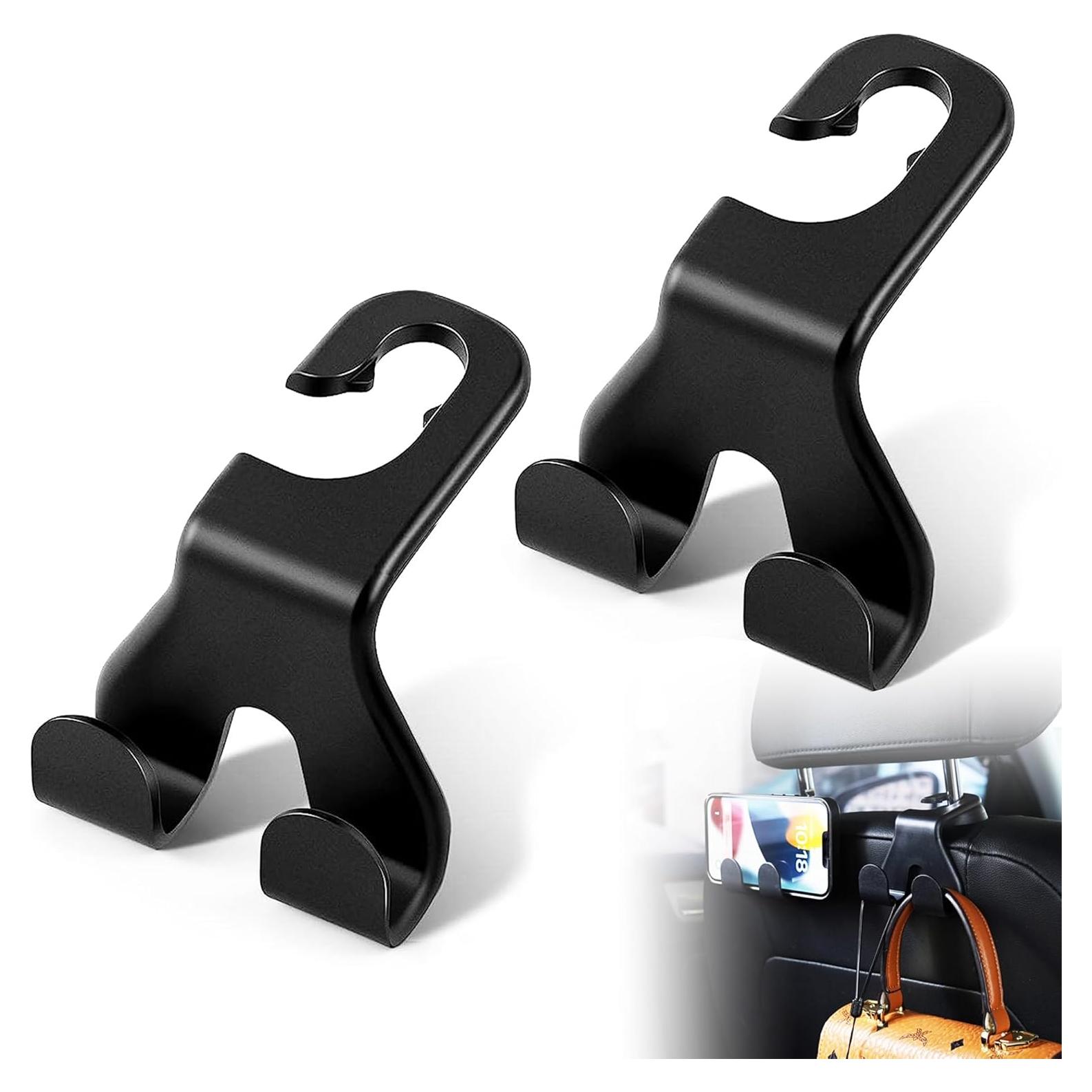 Ganchos para Reposacabezas de Coche MTGOCHA 2 en 1 Negro