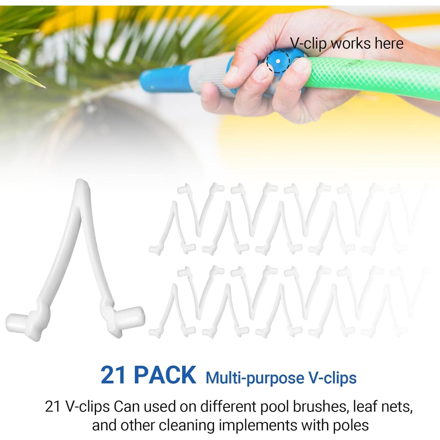 Clips V AR-PRO para Piscina 21 Unidades Plástico Resistente