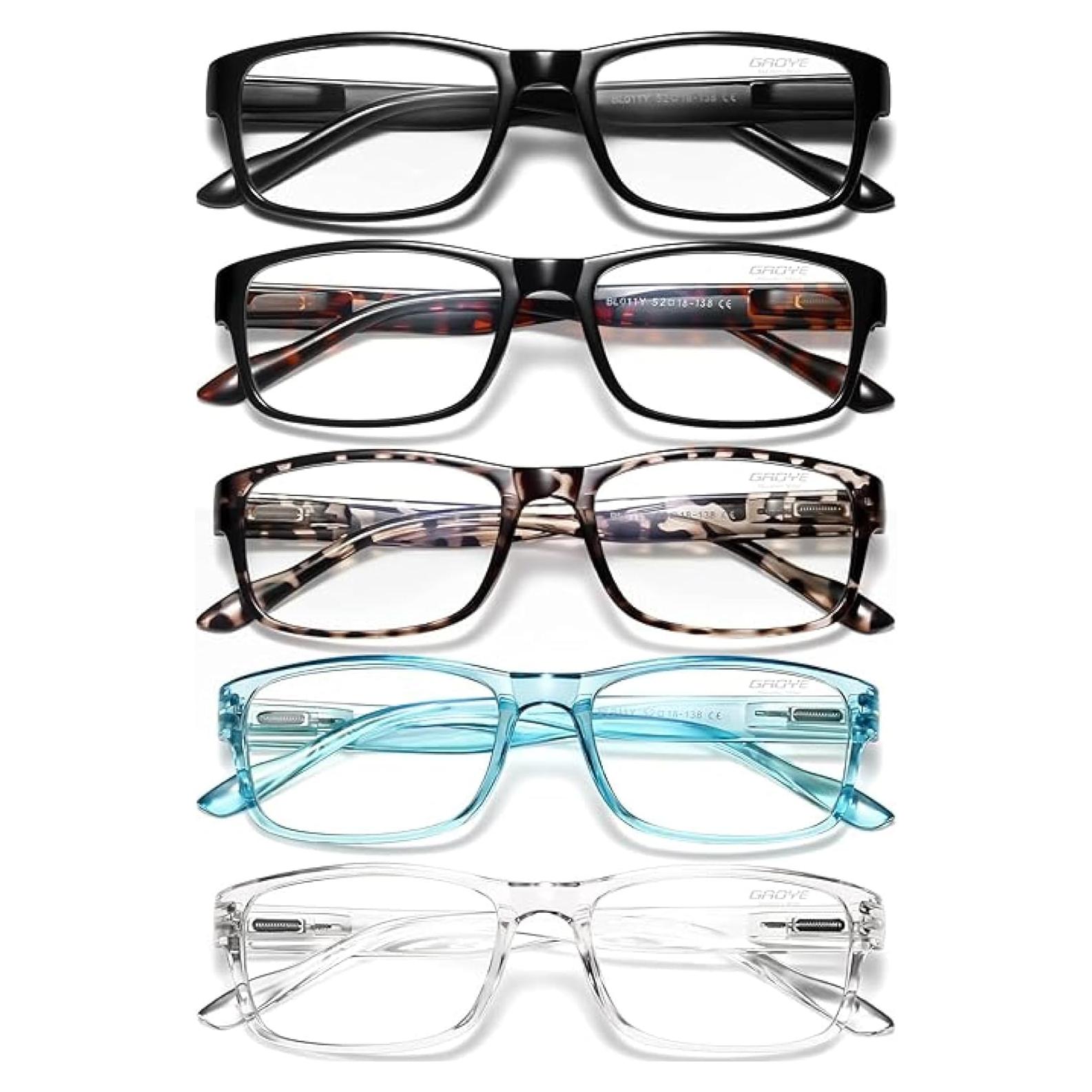 Gafas de lectura Gaoye 5 Pack Anti Luz Azul 2.0x