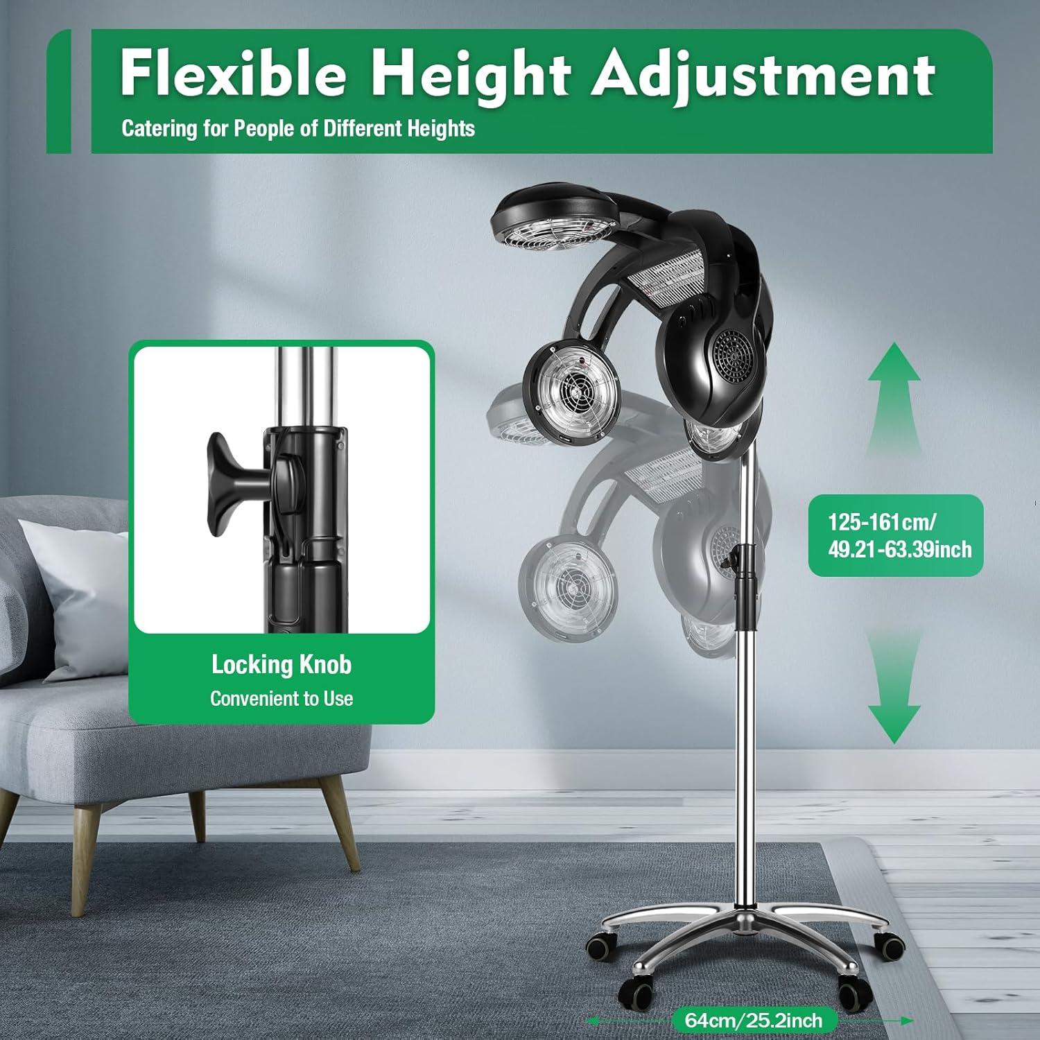 Secador de Pelo de Pie Profesional MAJIEQ 1400W Ajustable