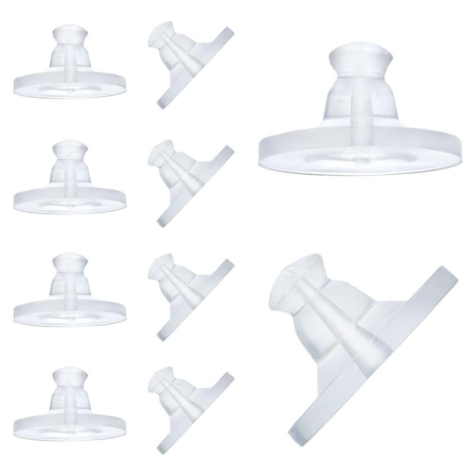 Resortes de Aretes de Silicona Transparente Chunney 150 Pcs