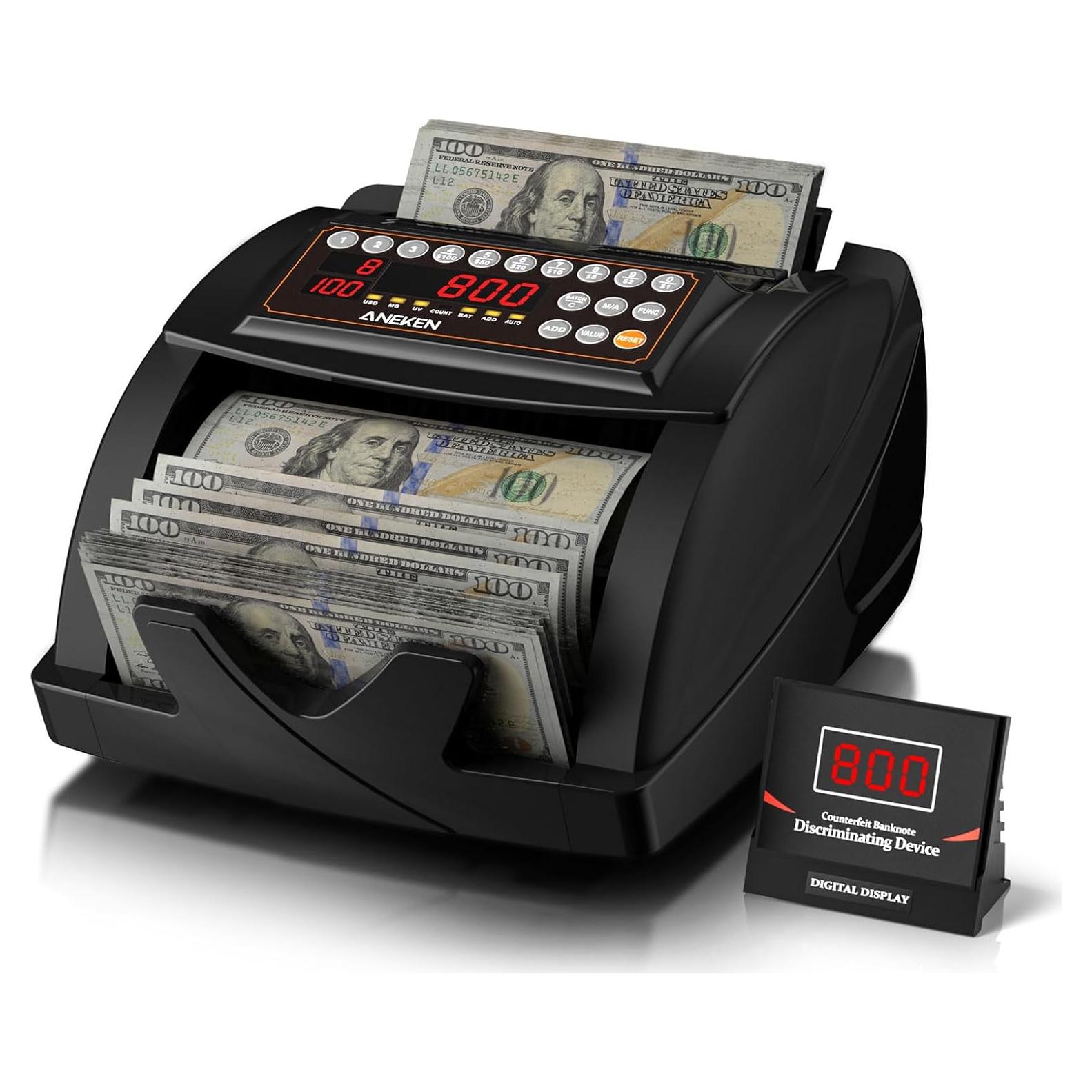 Contador de Dinero Aneken DC002 con Detección UV/MG/IR