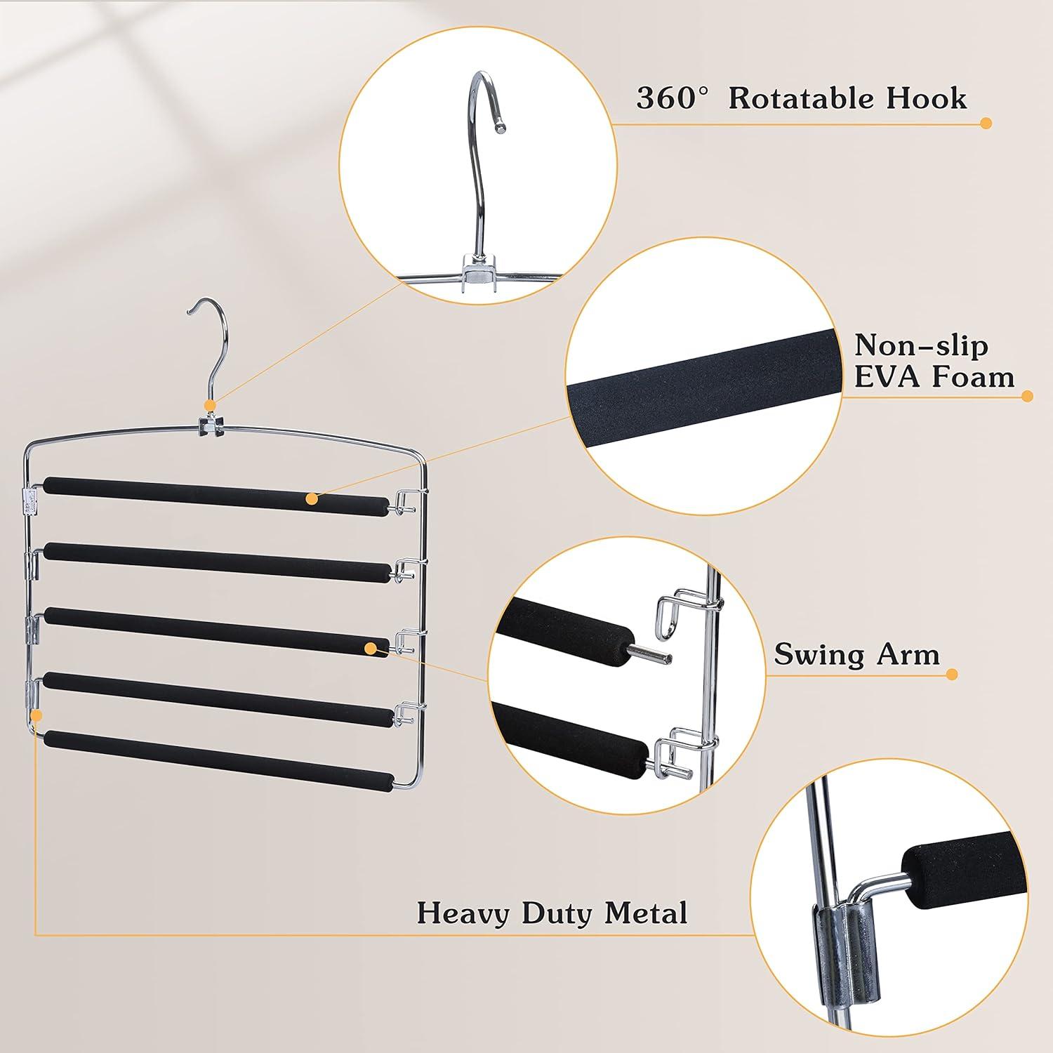 Perchas para Pantalones TOPIA HANGER 2-Pack Ahorra Espacio