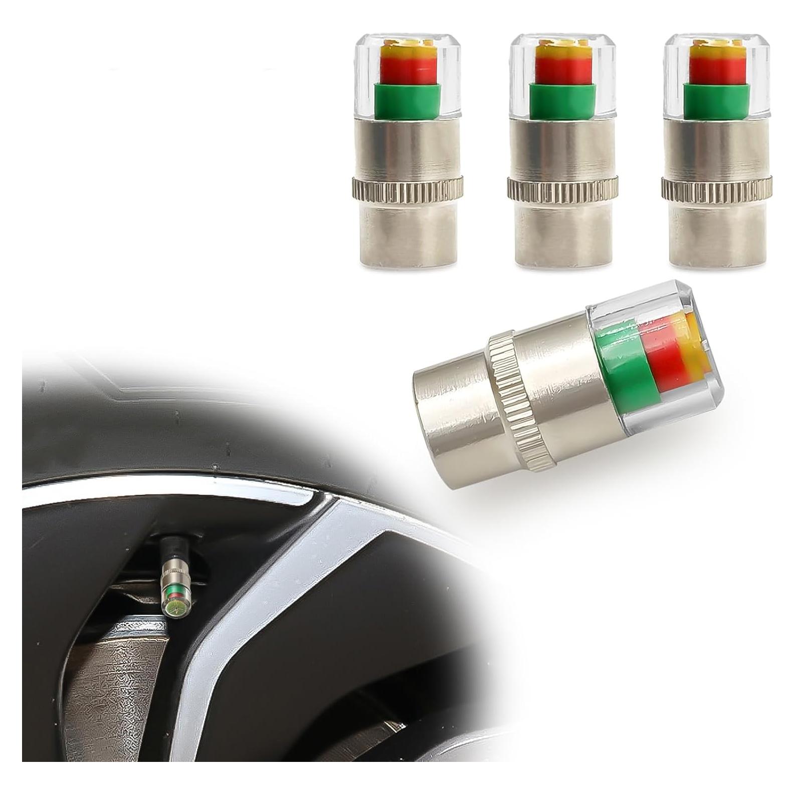 4 Tapones de Válvula de Sensor de Presión de Neumáticos KEVWR