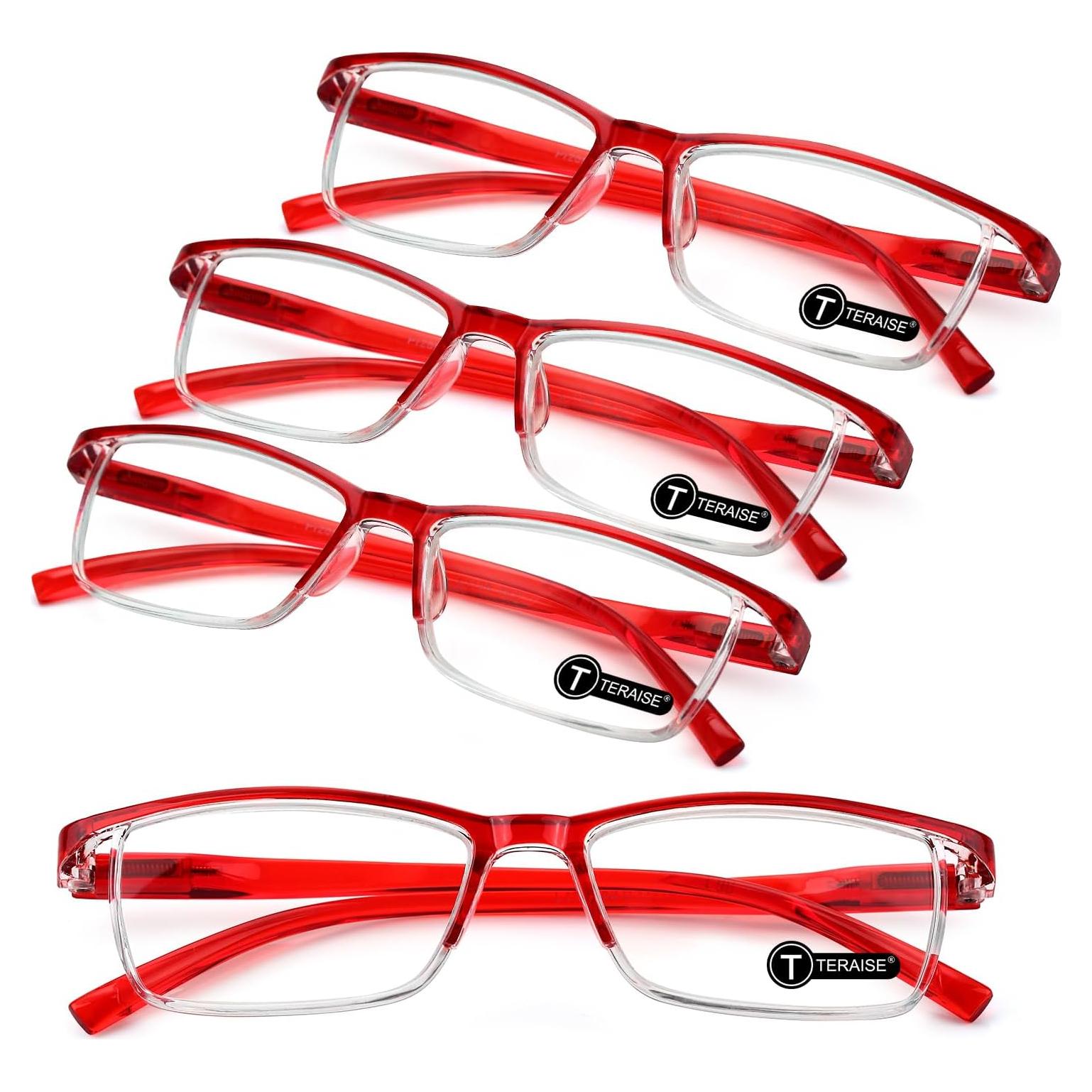 Gafas de lectura TERAISE 4 pcs anti-luz azul 2.0x