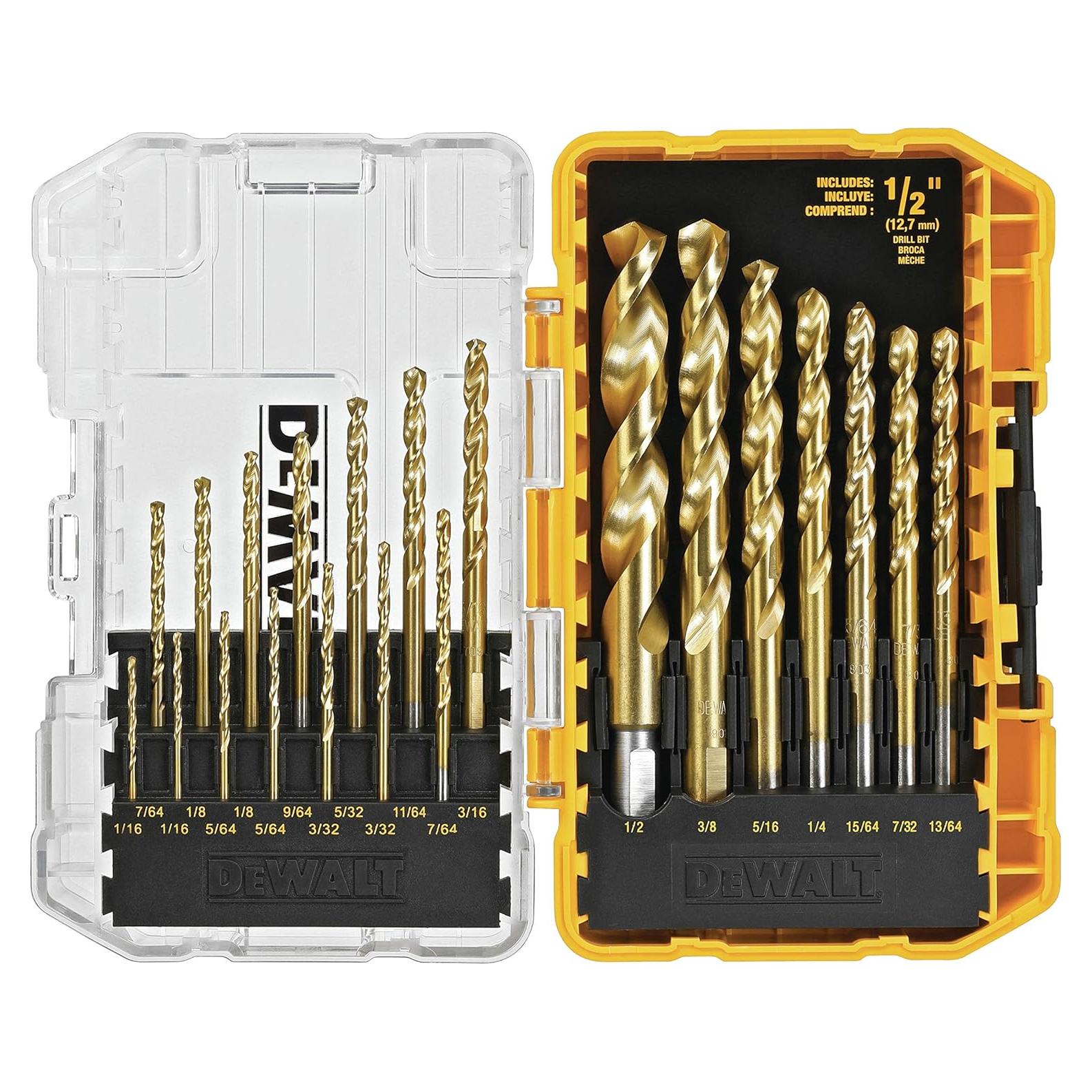 Juego de Brocas DEWALT 21 Piezas Nitruro de Titanio