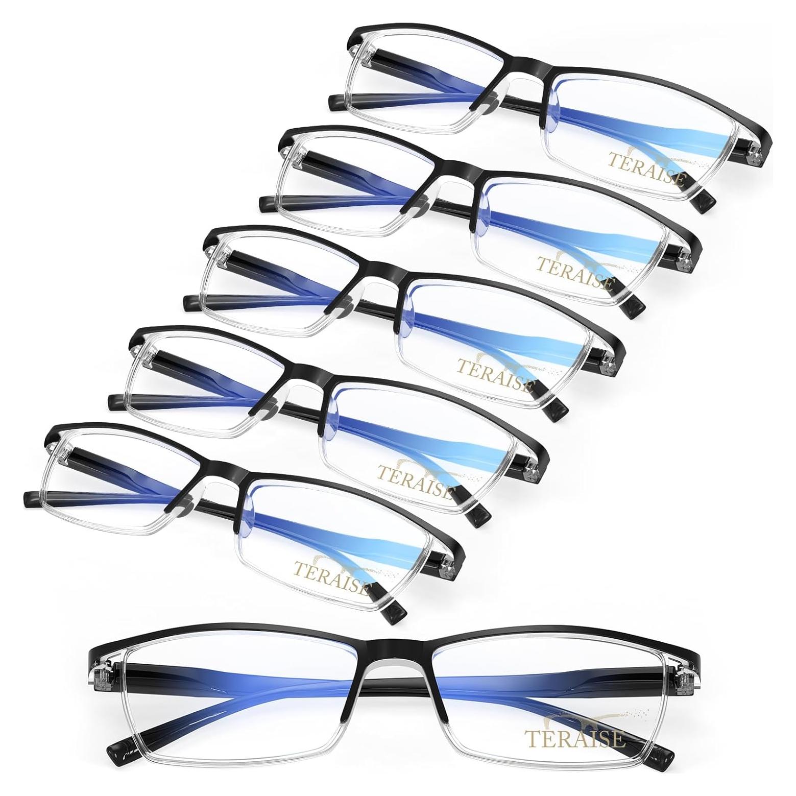 Gafas de lectura TERAISE 6 pcs anti-luz azul para adultos