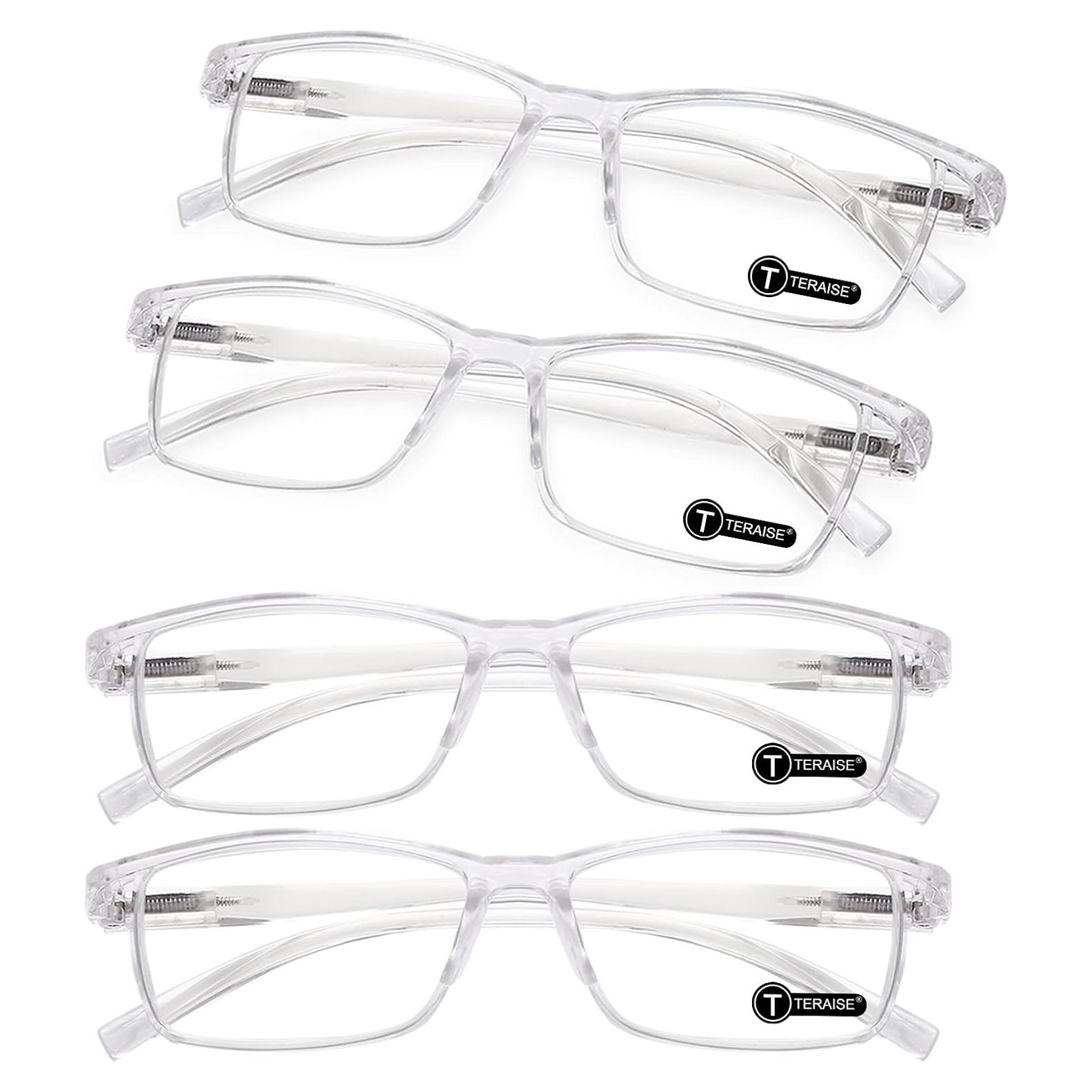 Gafas de lectura TERAISE 4 pcs anti-luz azul 2.75x