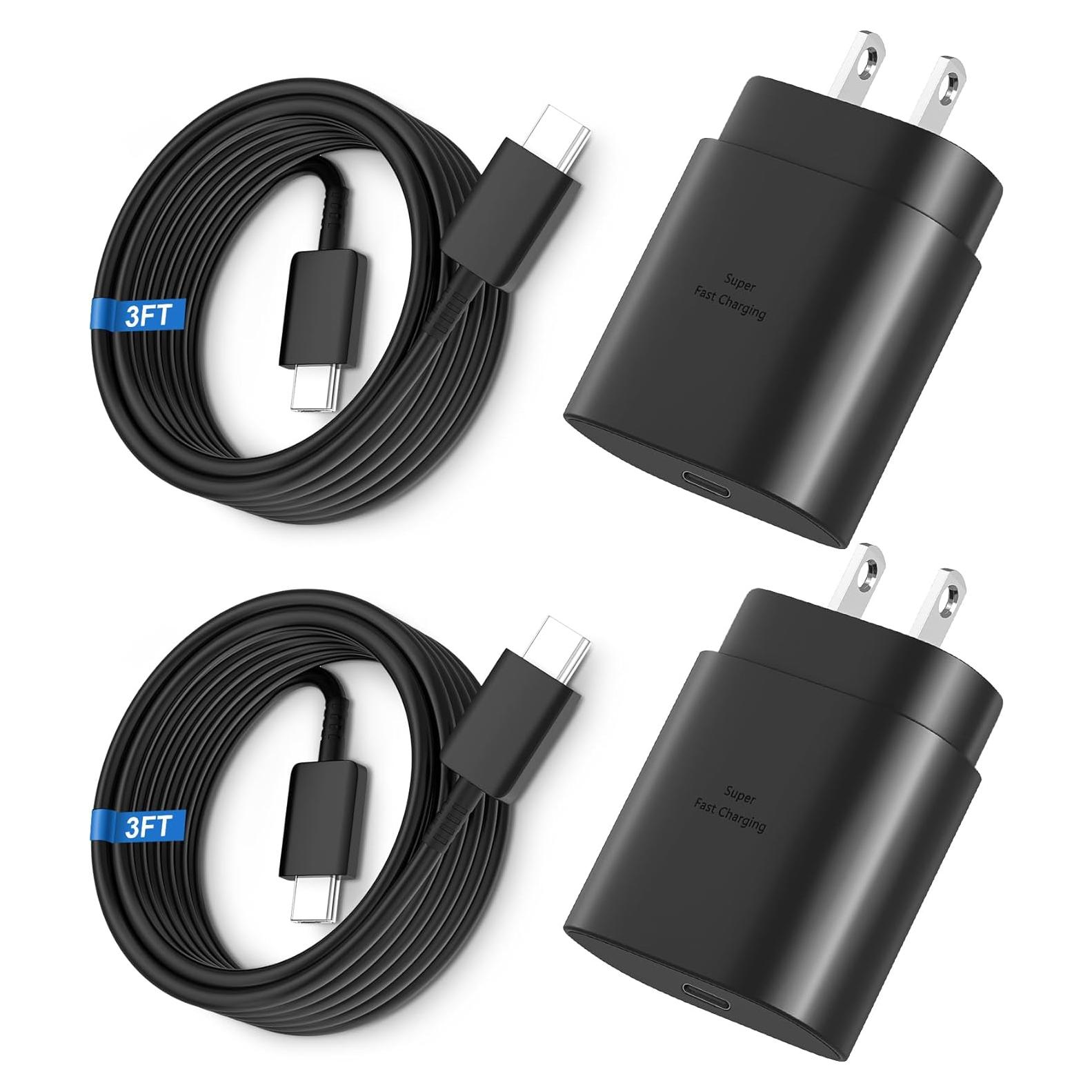 Cargador Rápido USB C 25W Vilive con Cable 3FT para Samsung