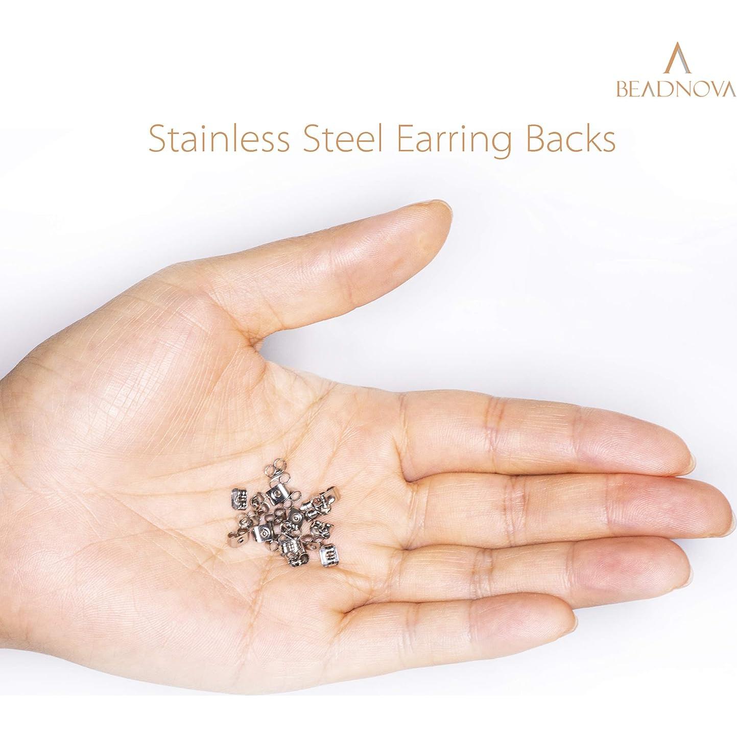 Respaldos de Pendientes Hipoalergénicos BEADNOVA 120 Pcs