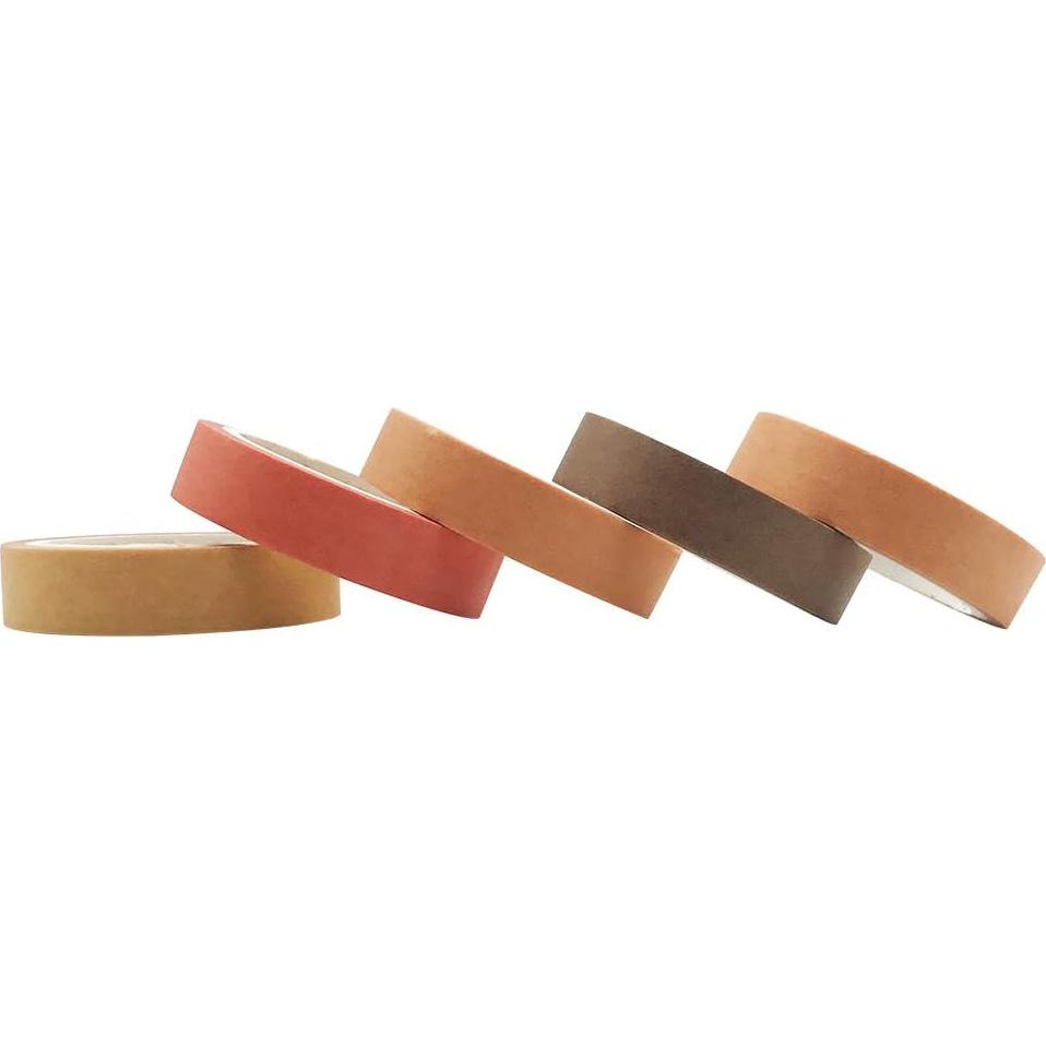 Conjunto de 5 Cintas Washi ZMLSED 10mm Decorativas Japonesas