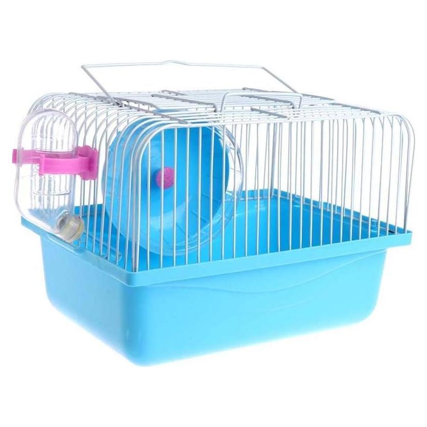 Jaula para Hámster Gutongyuan con Rueda y Accesorios Azul