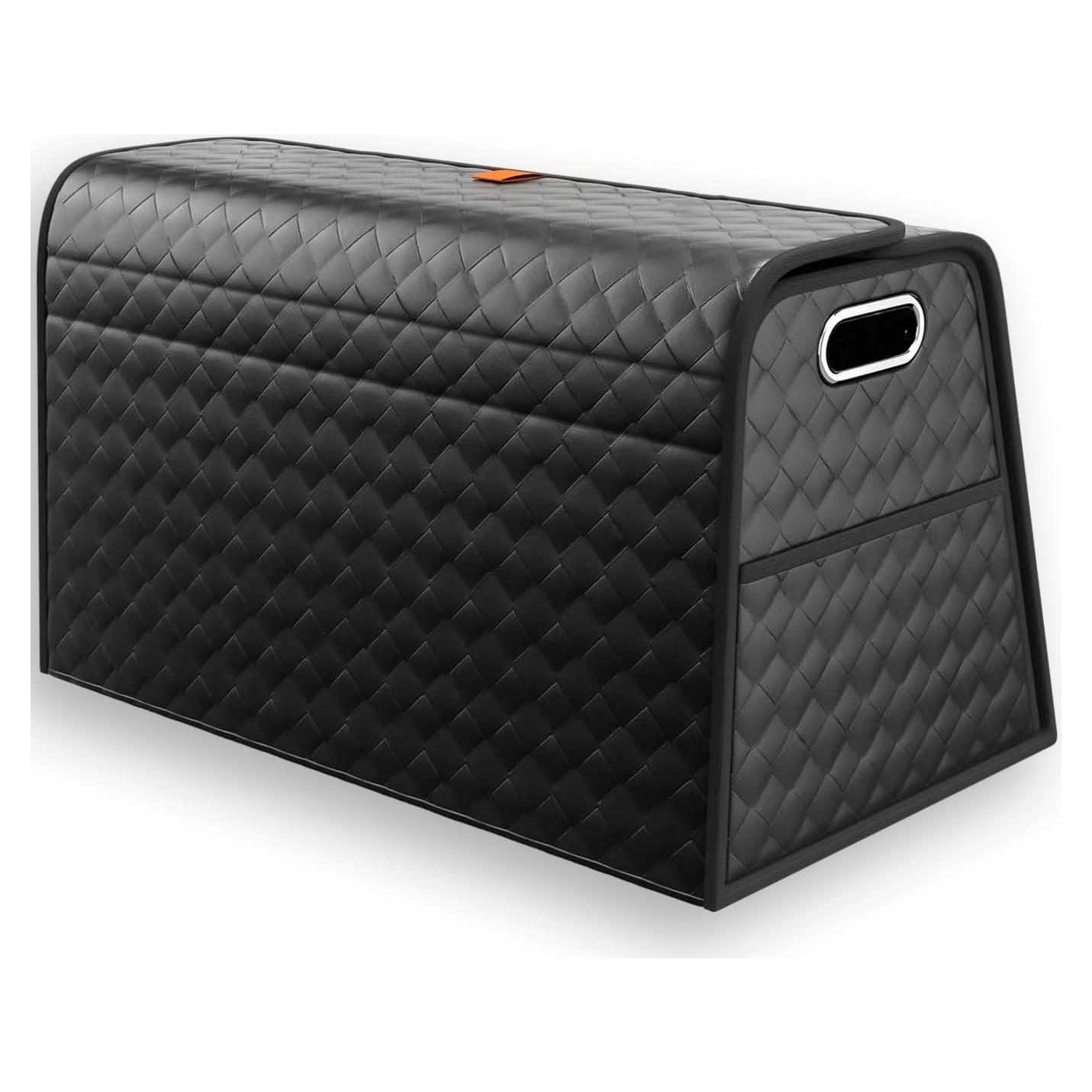 Organizador de Maletero Plegable Aiuwo de Cuero Negro Grande