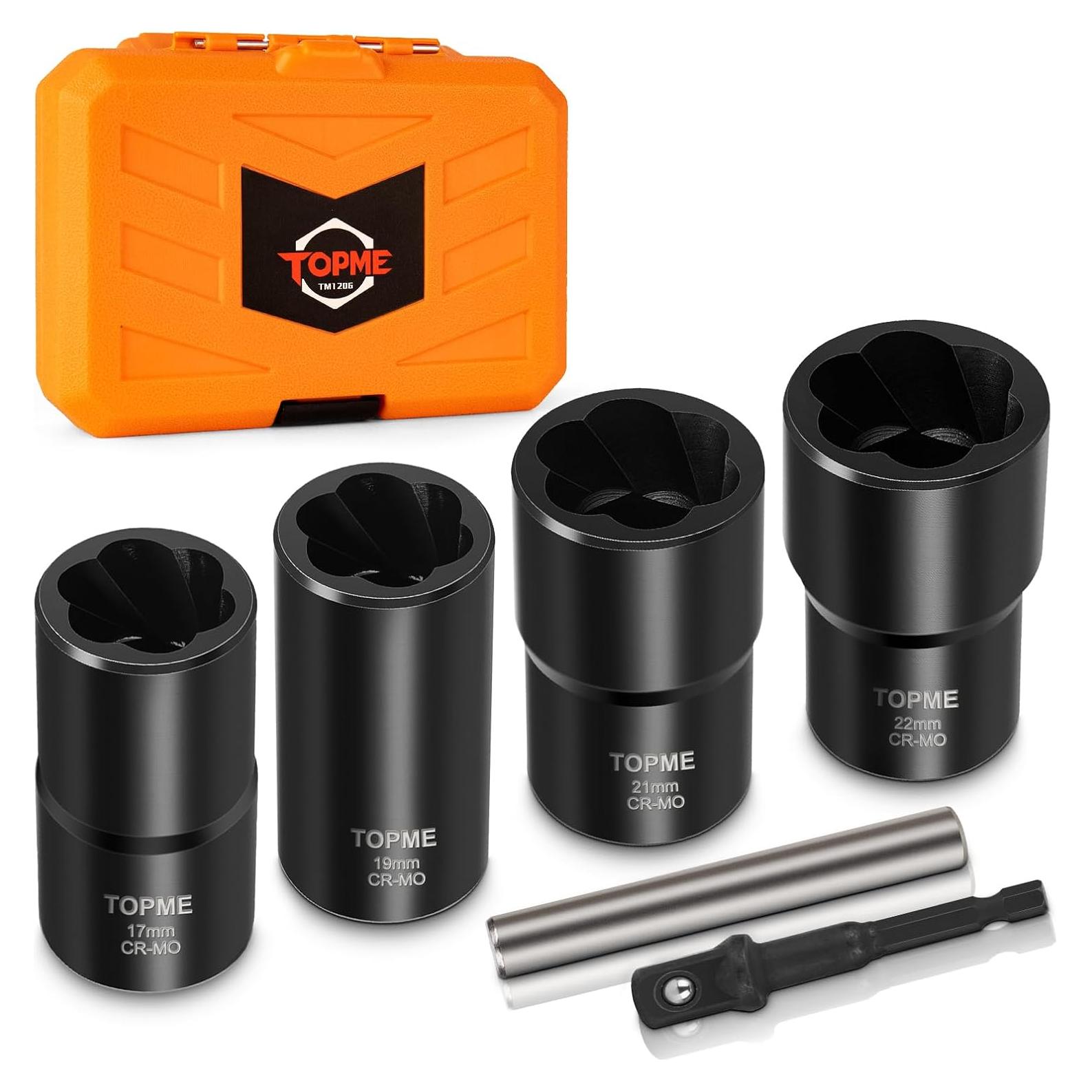Juego de Extractores de Tuercas de Rueda TOPME 6 Piezas 17-22mm