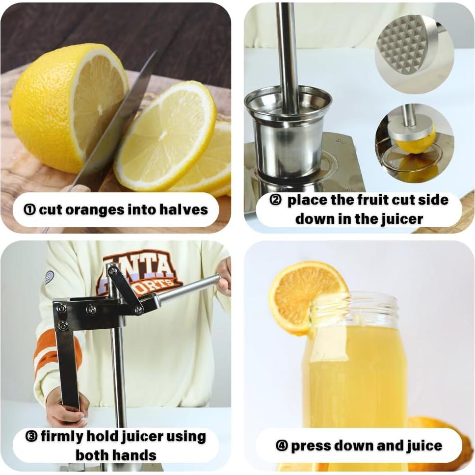Exprimidor Manual de Limón Hojioyi de Acero Inoxidable 3.02 kg