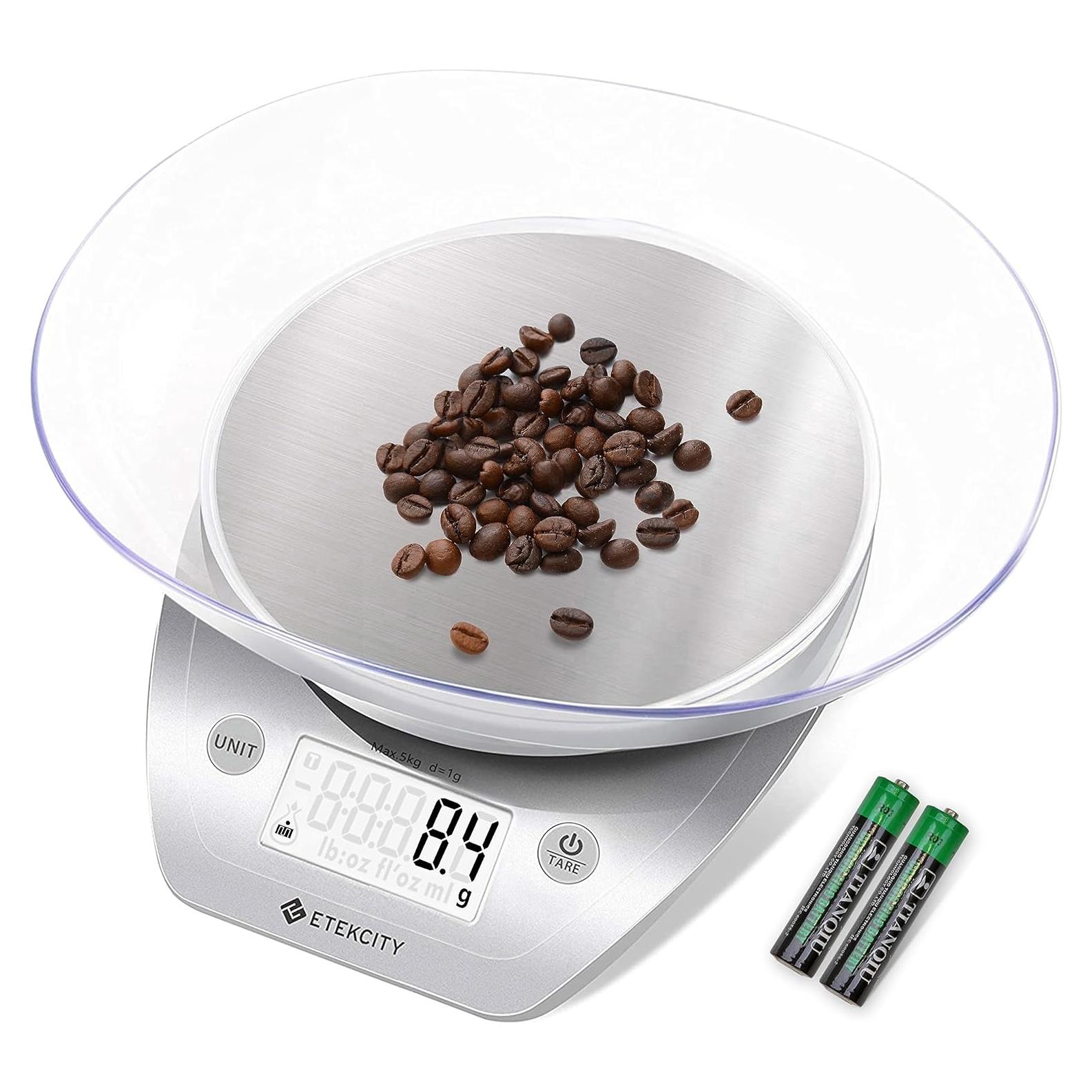 Balanza de Cocina Digital Etekcity 5kg con Tazón Desmontable