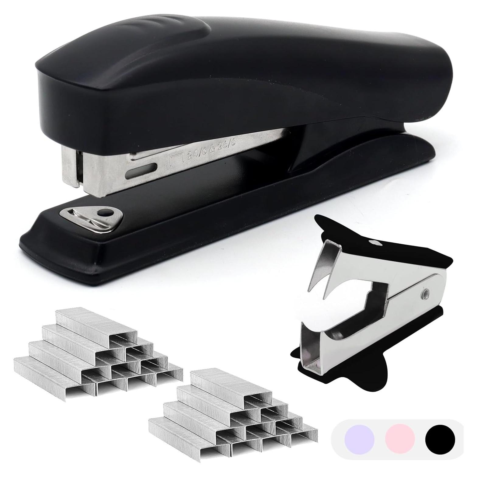 Grapadora de Oficina UPSIME Negra 25 Hojas + 2000 Grapas