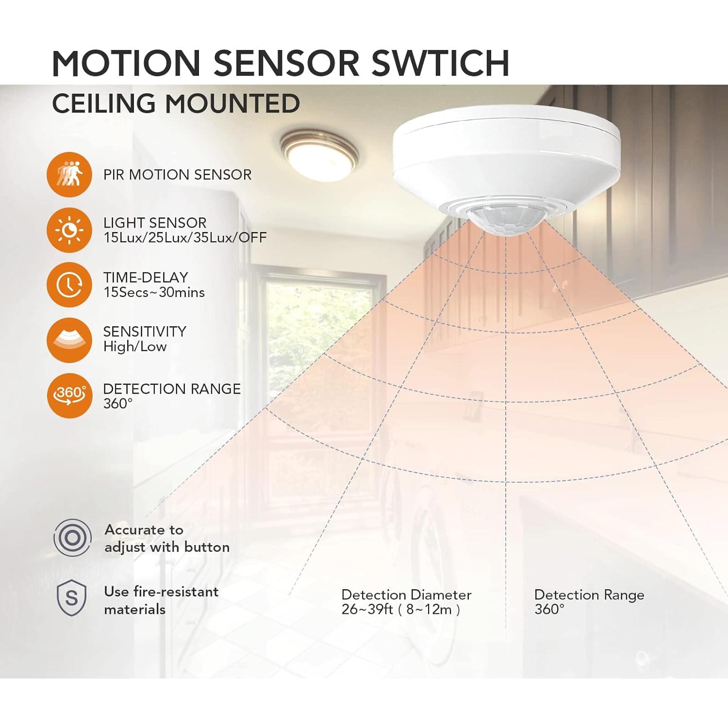 Sensor de Movimiento Techo RAYZEEK RZ036 360° 110V-265V