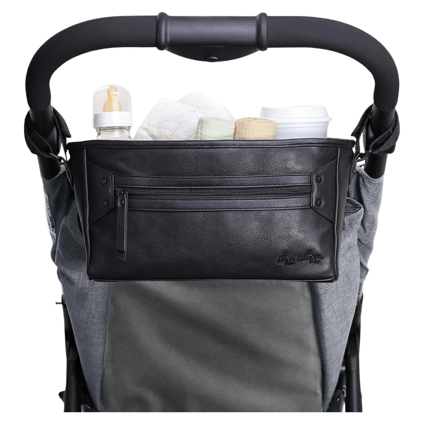 Caddy Ajustable para Carro Itzy Ritzy - Organizador Negro con Bolsillos