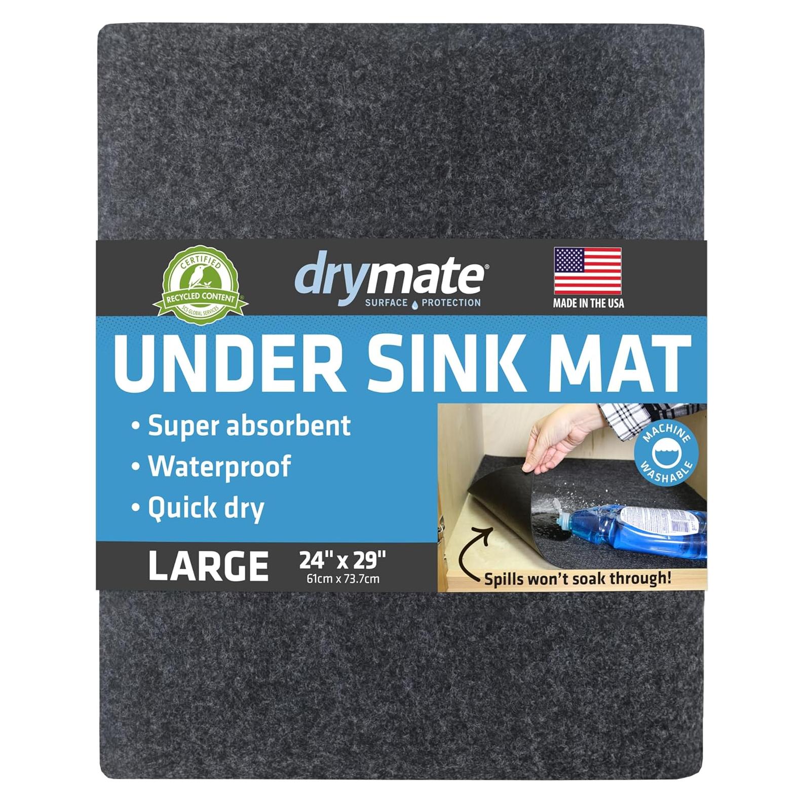 Alfombra Protectora Drymate 61x74cm para Fregadero - Carbón