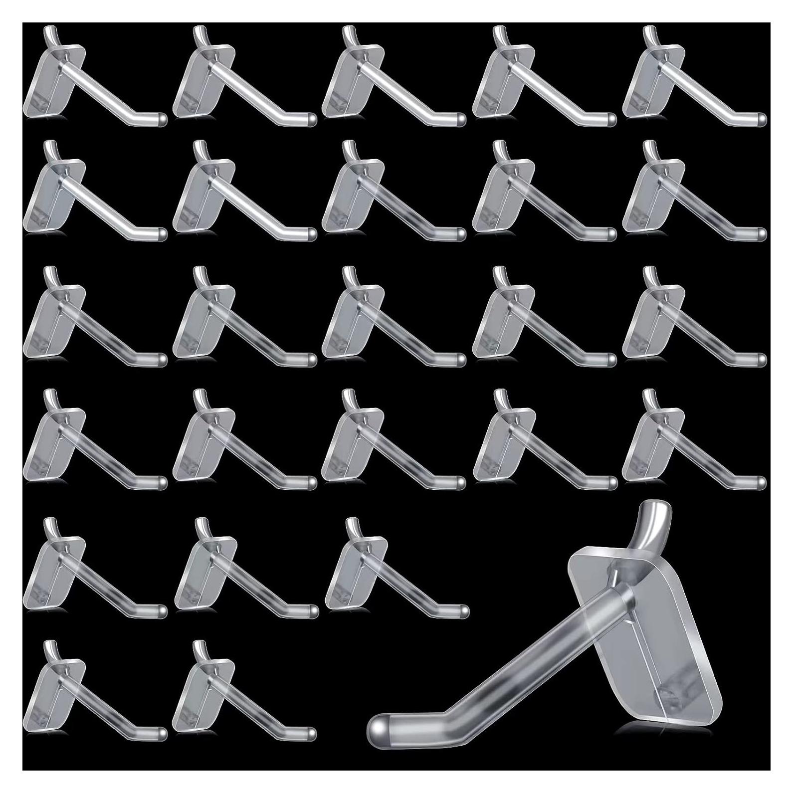 120 Ganchos de Tablero de Clavos Sawysine Plástico Transparente