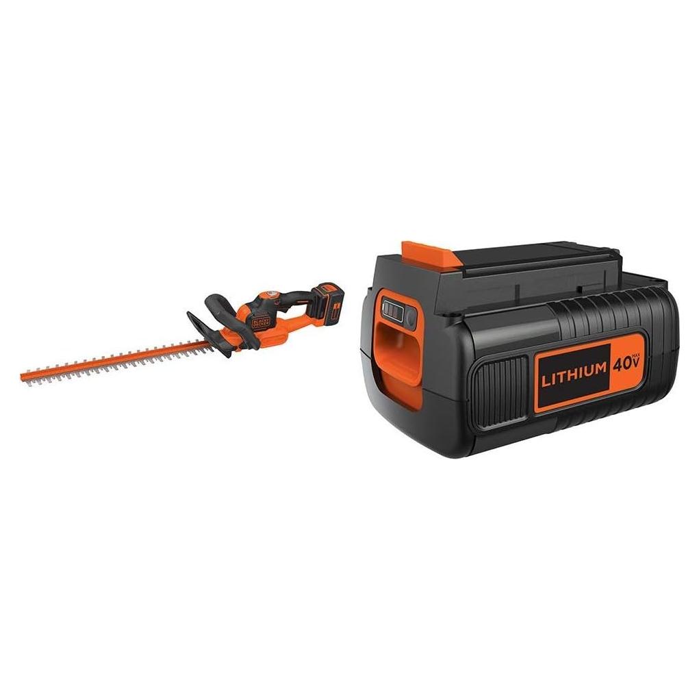 Cortadora de Setos Inalámbrica BLACK+DECKER 40V 61cm con Batería Extra