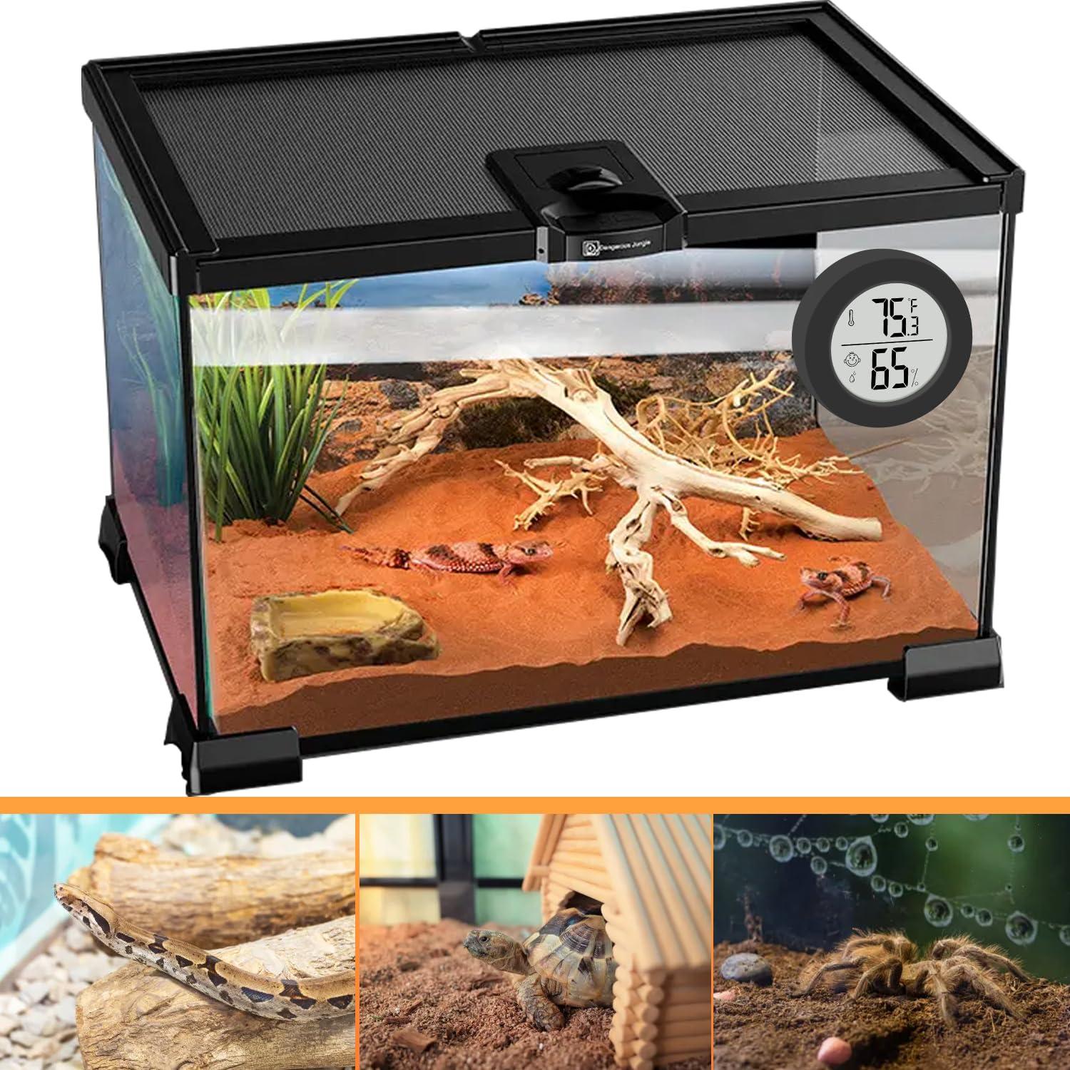 Termómetro y Higrómetro Digital para Reptiles Thlevel - Paquete de 2