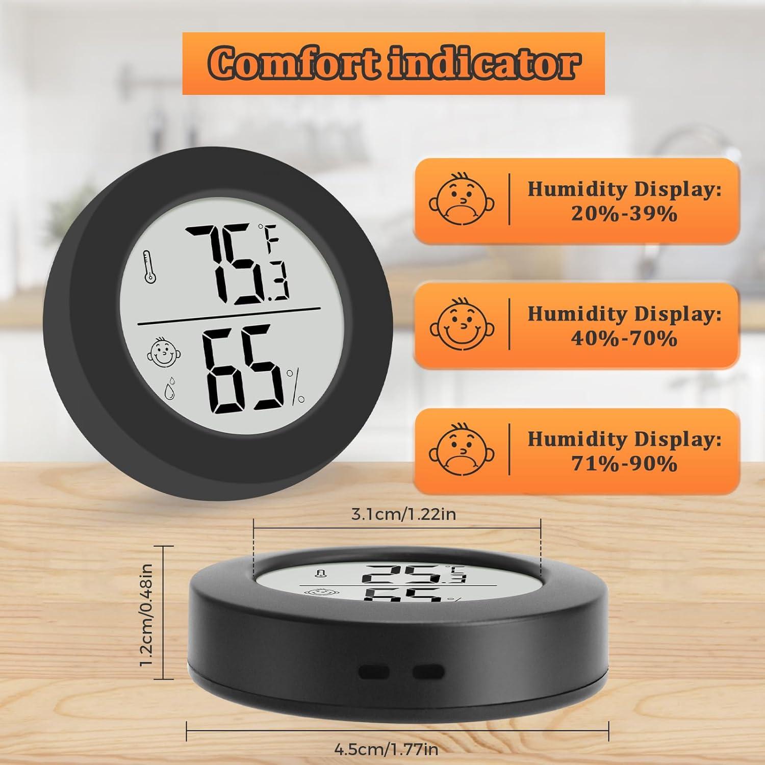 Termómetro y Higrómetro Digital para Reptiles Thlevel - Paquete de 2