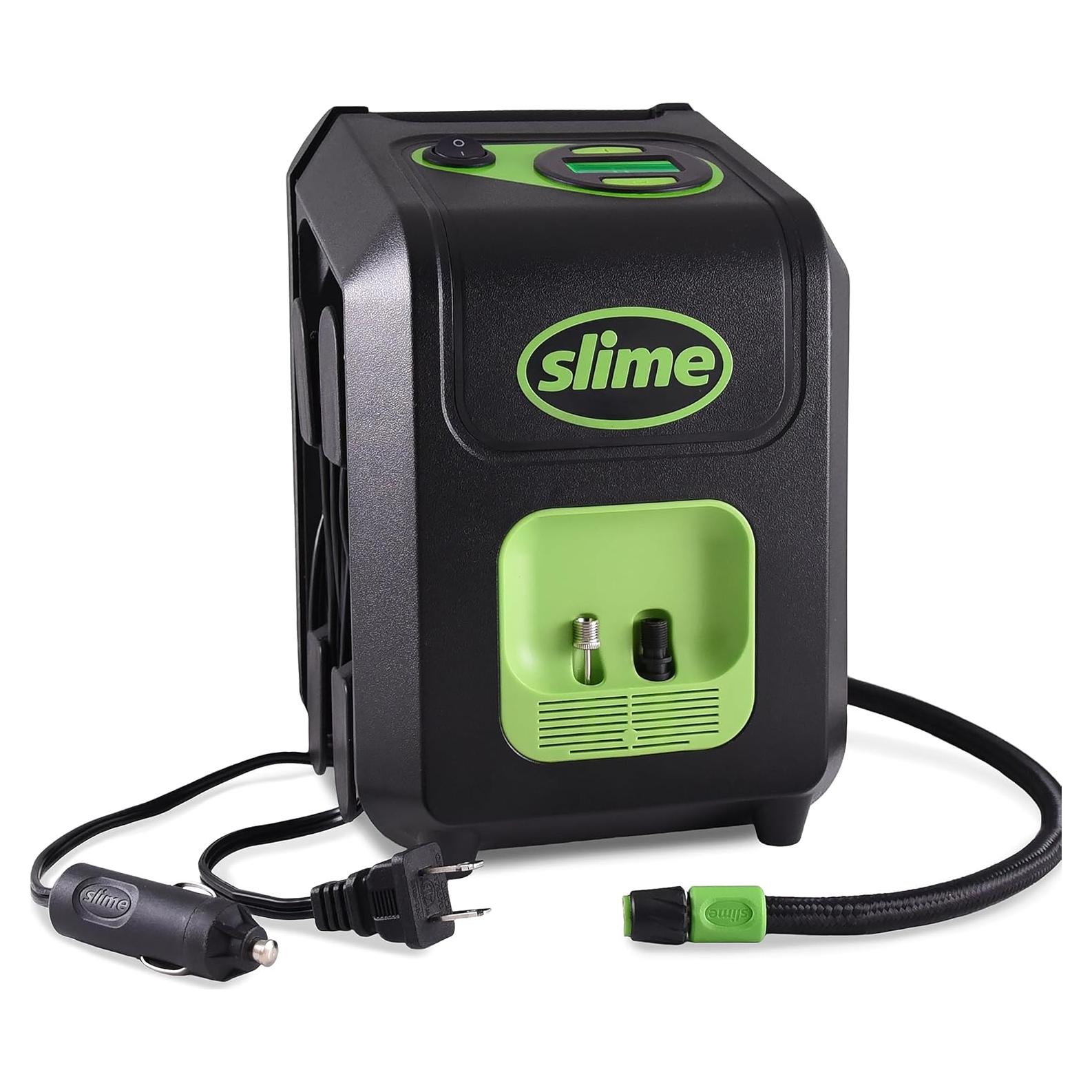 Inflador de Neumáticos Slime 40052, Portátil 12V/120V, 99 psi