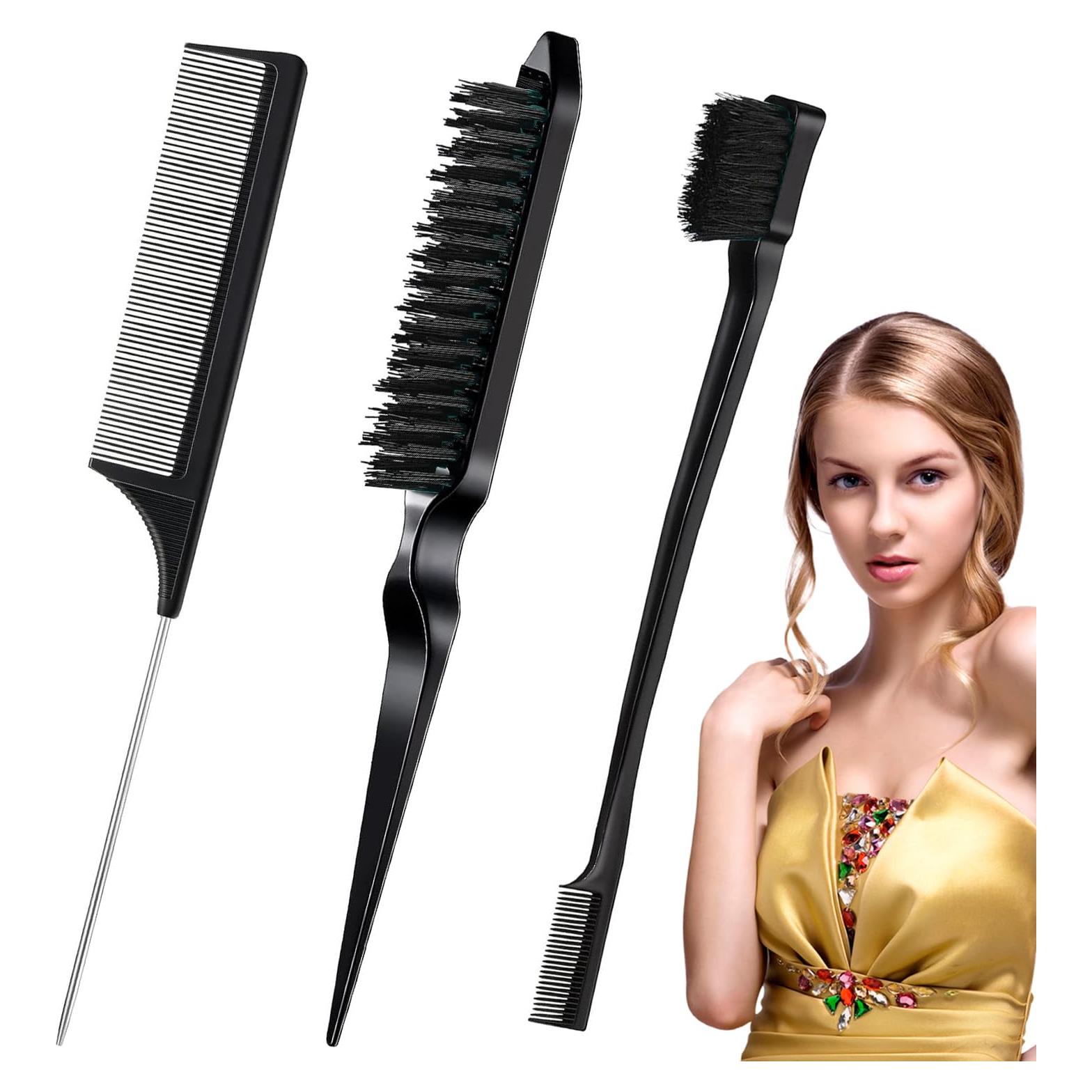 Juego de Peines y Cepillos XunL para Peinar Cabello Negro