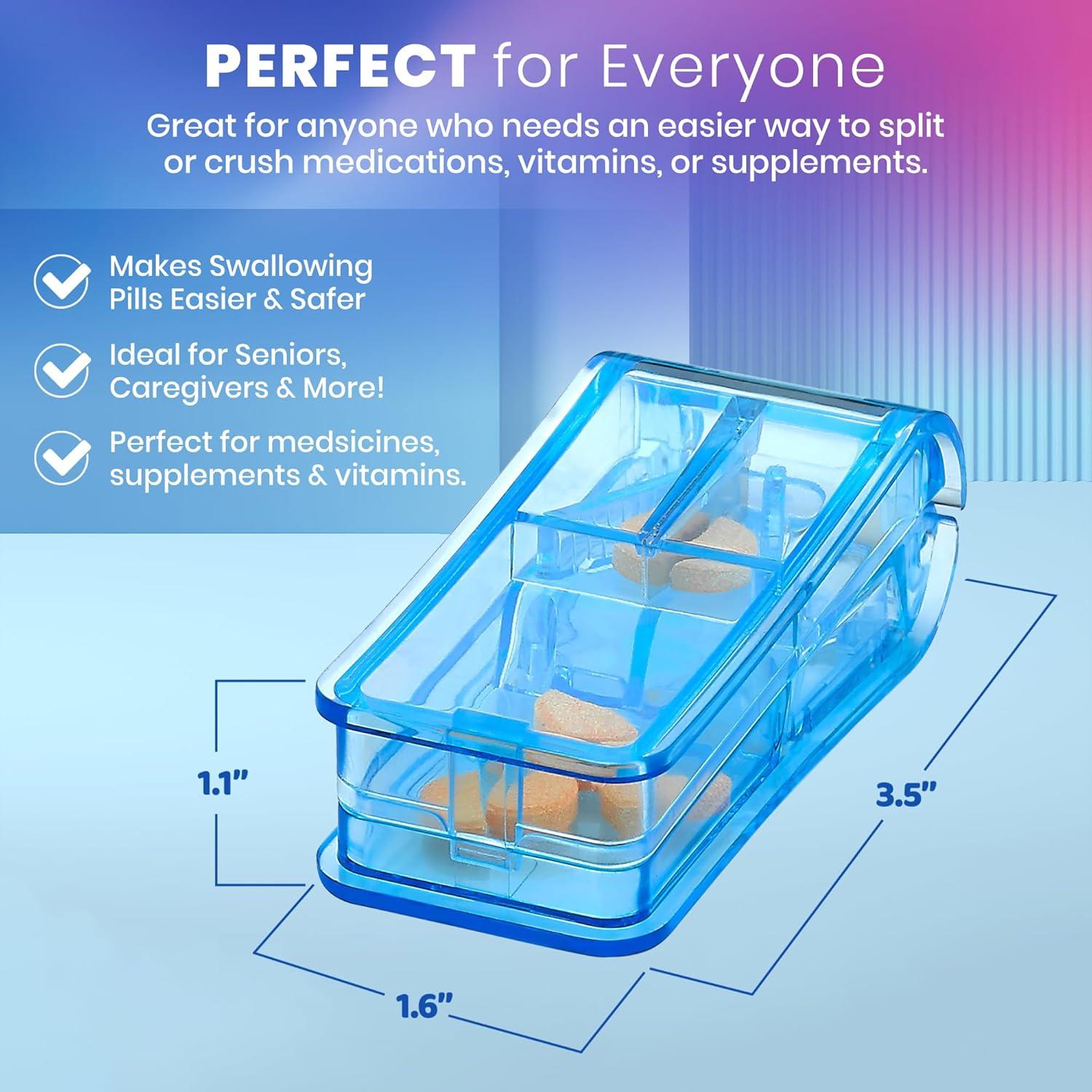 Cortador de Pastillas V-Grip MEDca - Divisor Transparente 8 Tamaños