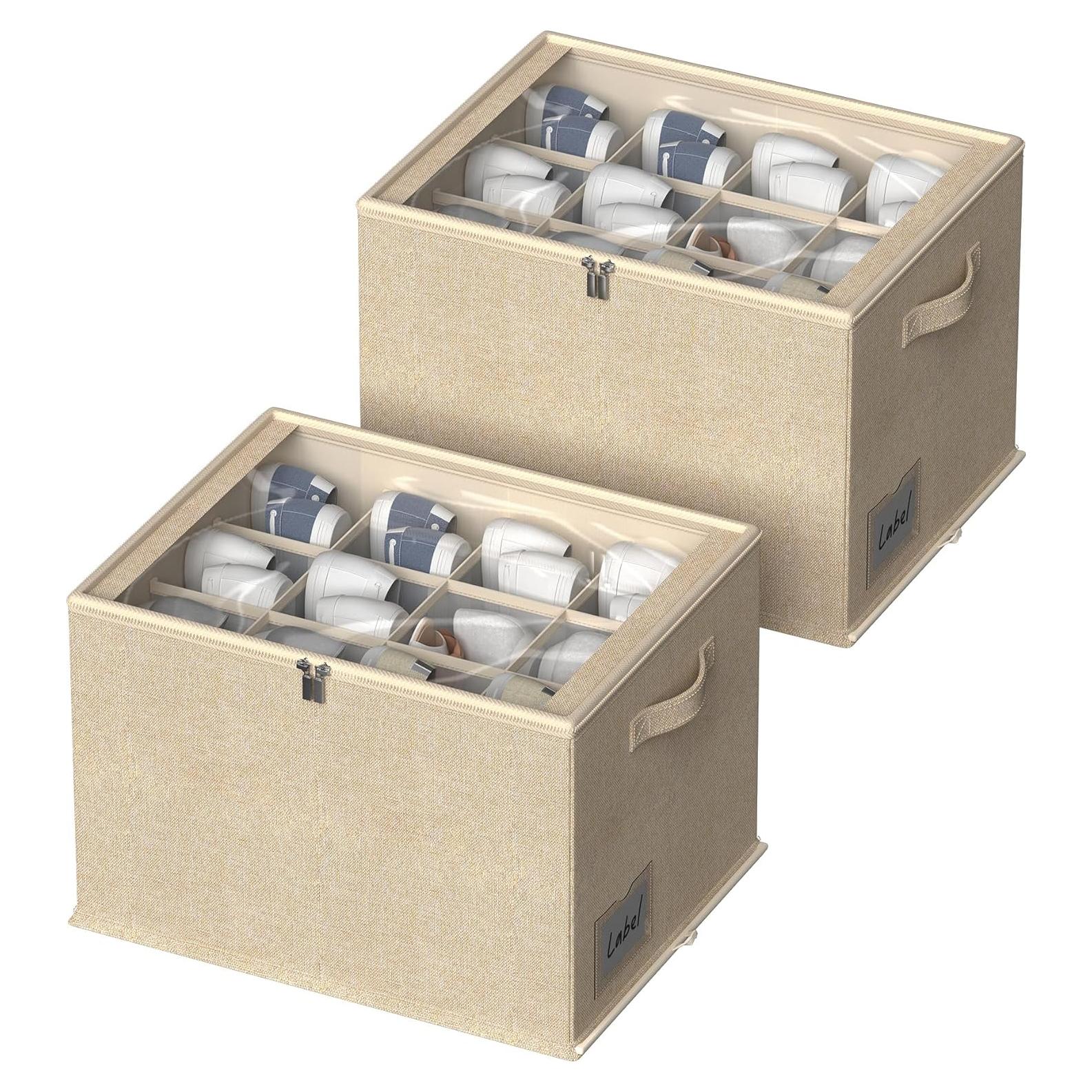 Organizador de Zapatos CYhom 2 Piezas Beige 42x32x31cm