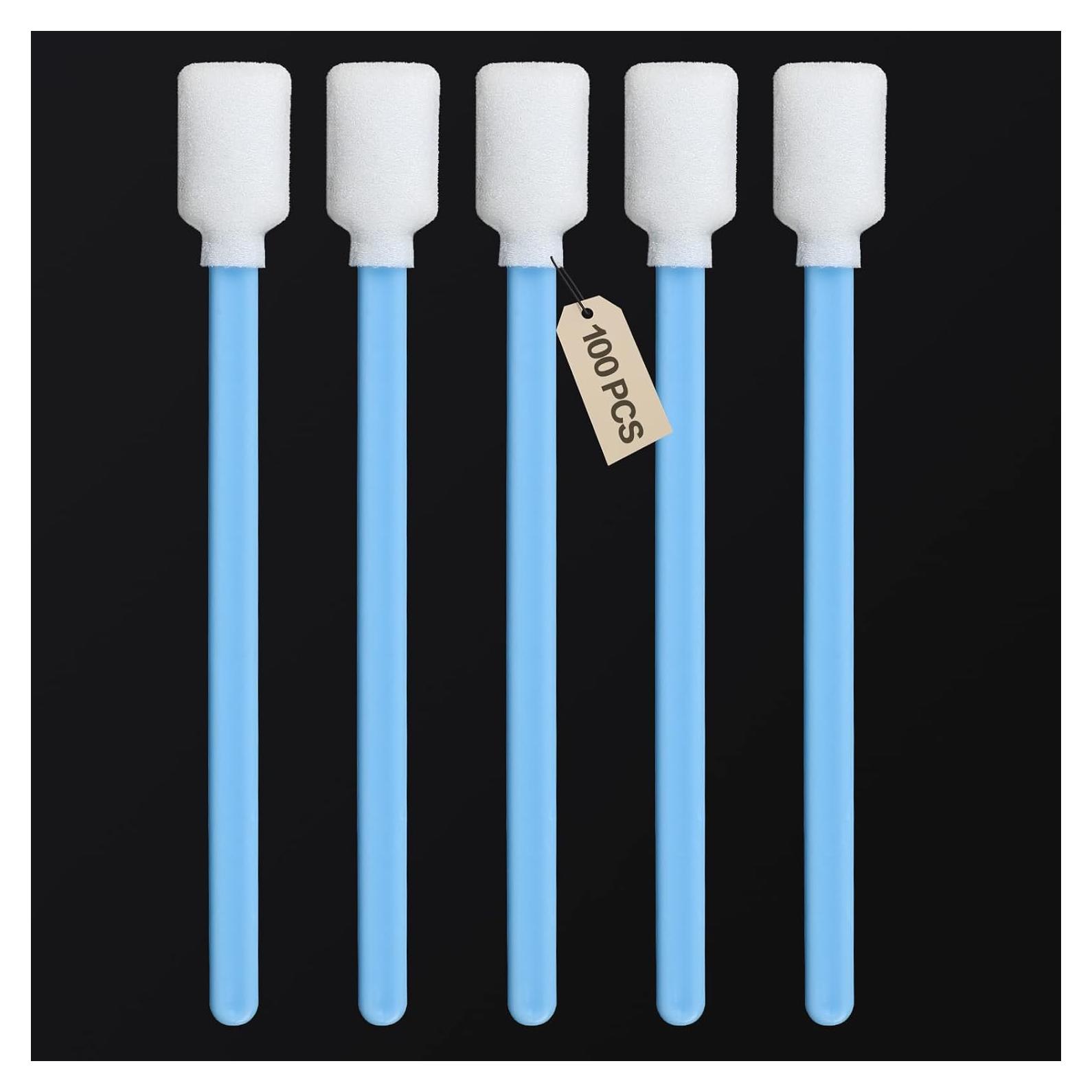 100 Bastones de Limpieza de Espuma Sin Pelusa CongGongGo