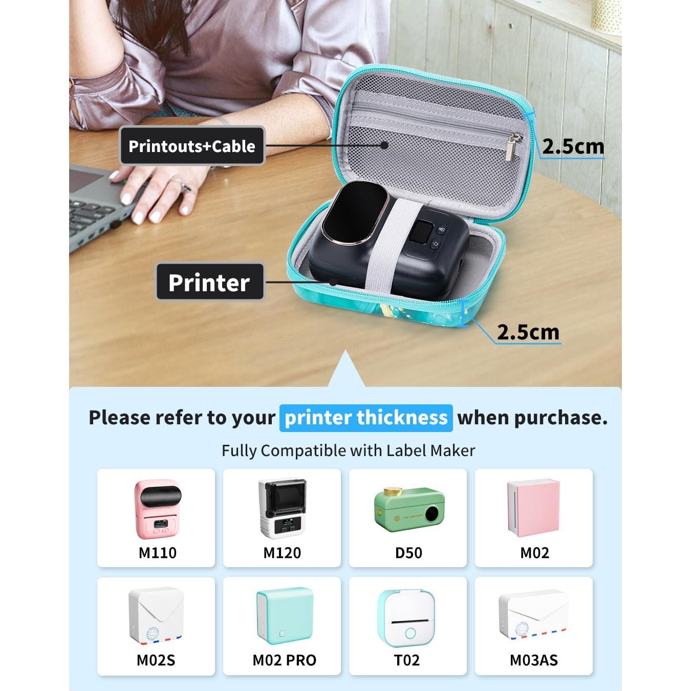 Funda Dura Memoking T02 para Mini Impresoras Verde