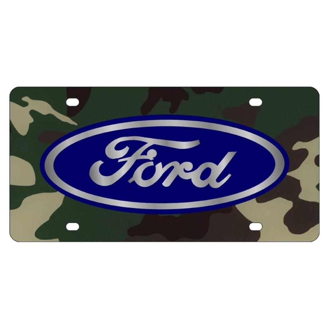 Placa de Licencia Acrílica Eurosport Daytona Camo Verde 30.48x15.24cm