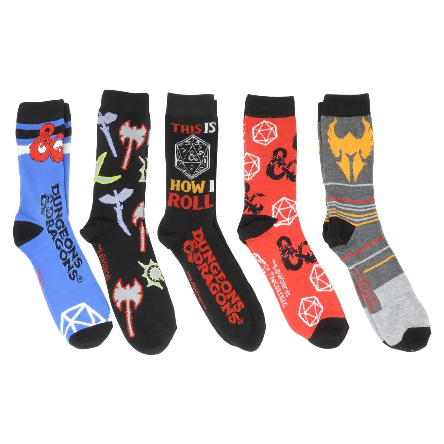 Calcetines de Hombre Hyp Dungeons and Dragons - Paquete de 5