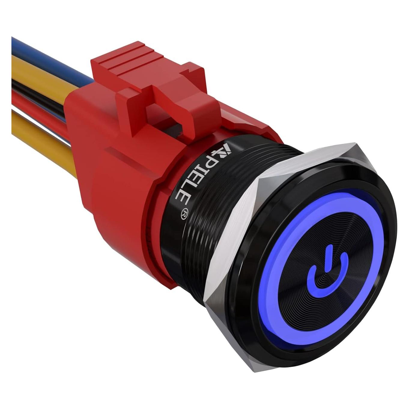 Interruptor Pulsador 22mm APIELE 12V 10A Metal IP65